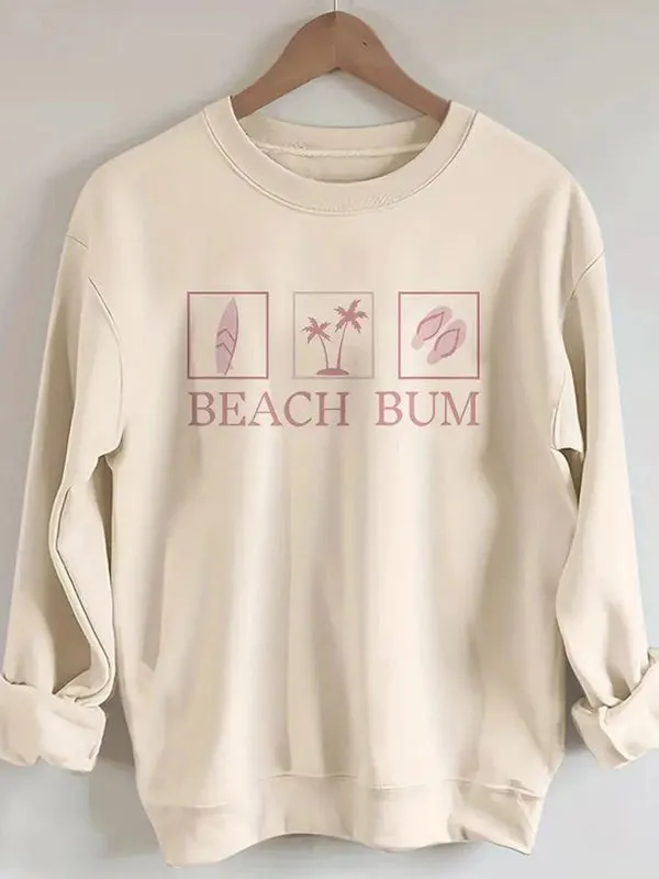 Maddison Women's Wholesale Round Neck Casual Beach Bum Letter Sweatshirt