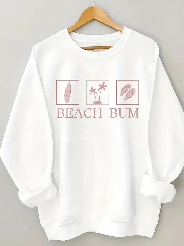 Maddison Women's Wholesale Round Neck Casual Beach Bum Letter Sweatshirt