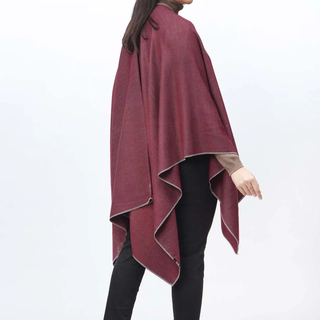 Maroon Cape Shawl PW9807