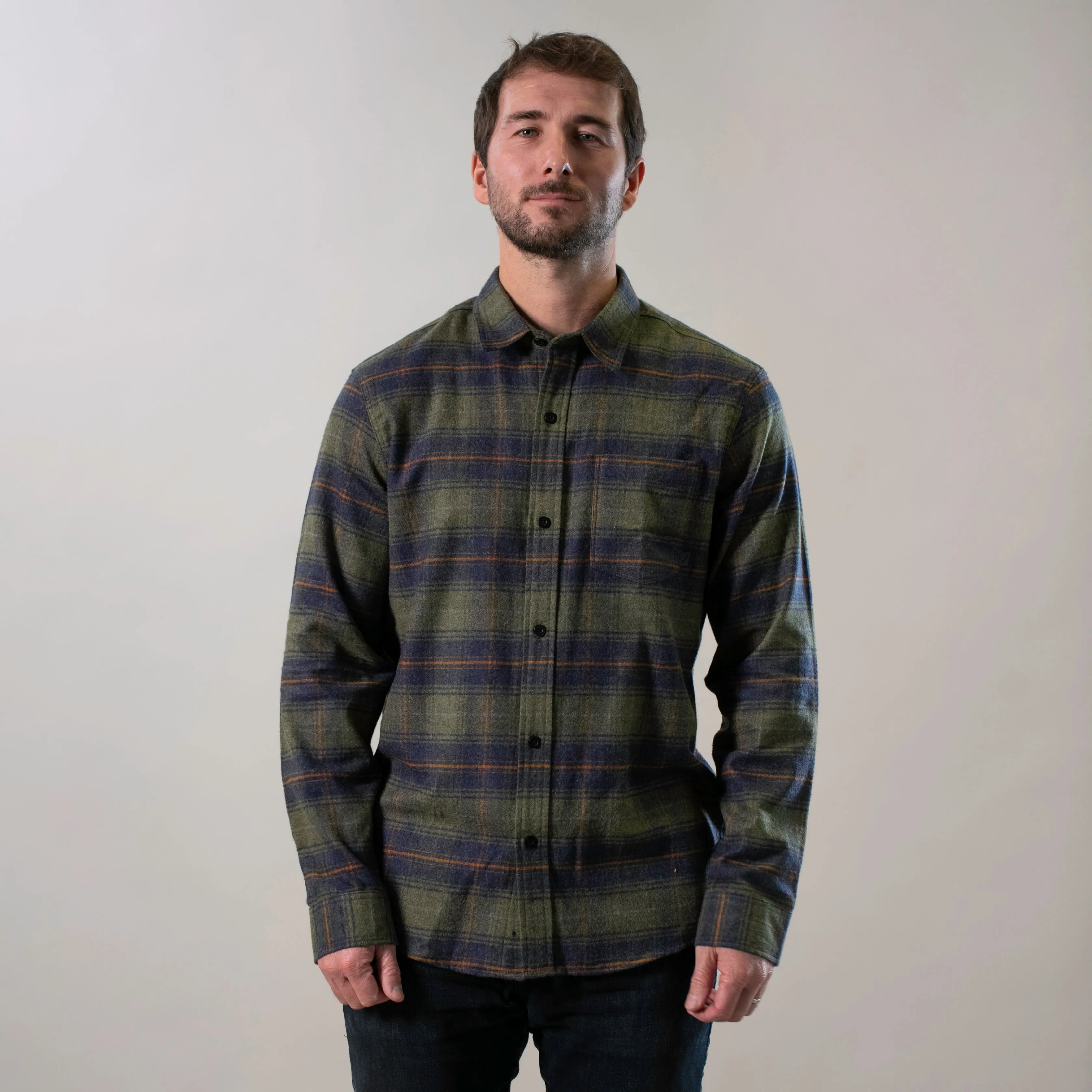 Men's Every Day Flannel Shirt- Everett Green Heather