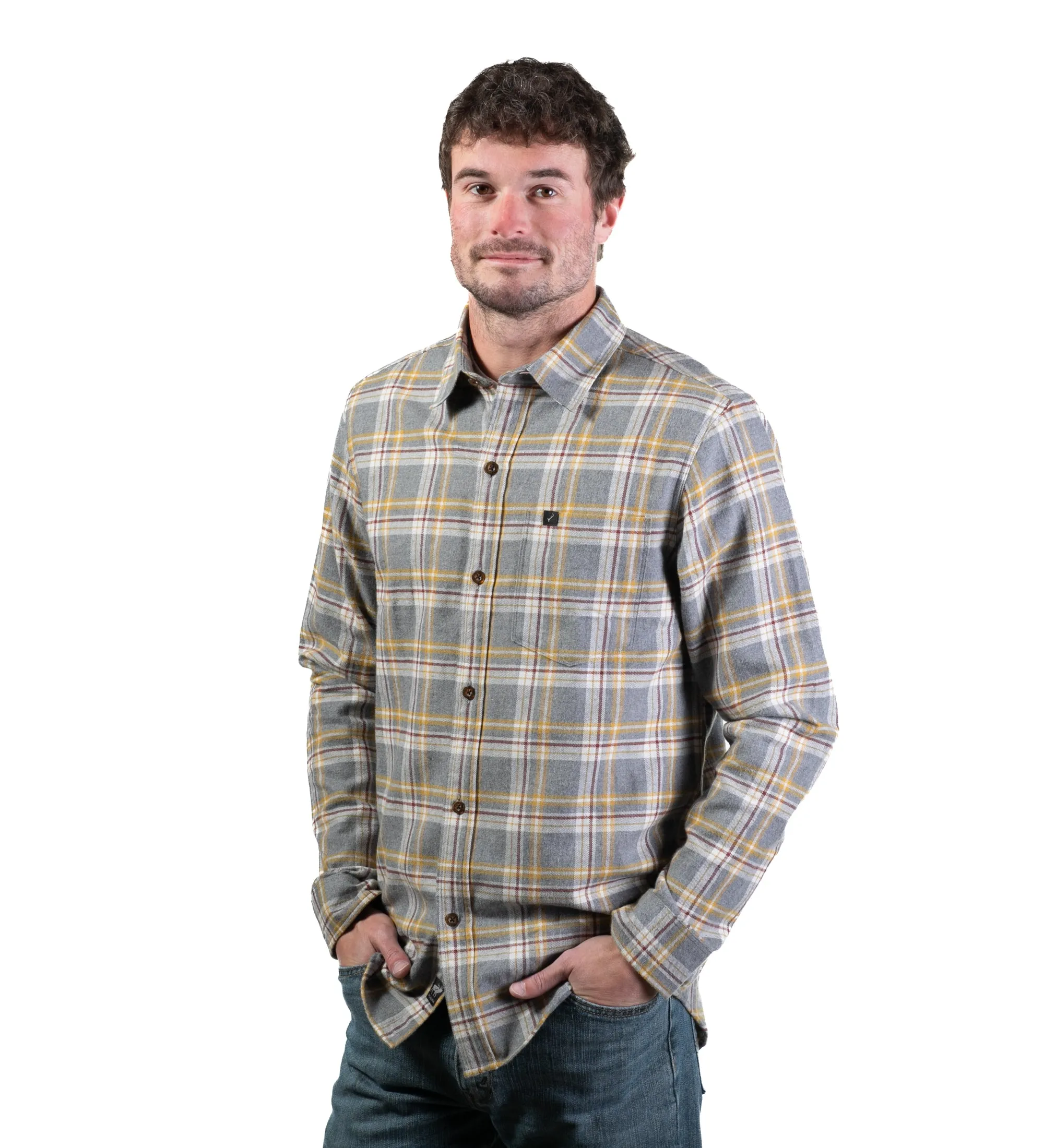 Men's Every Day Flannel Shirt- Gold Rush Grey