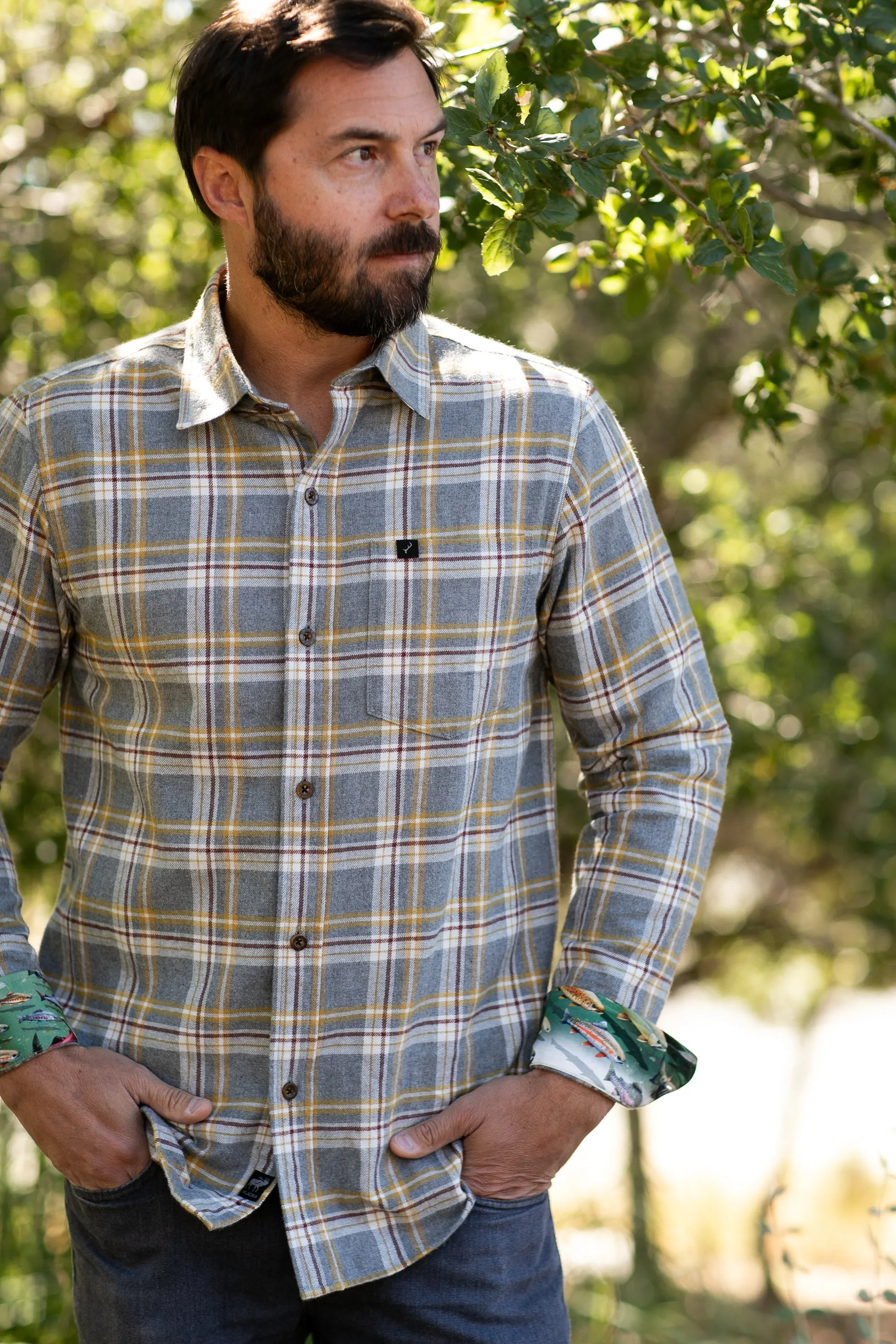 Men's Every Day Flannel Shirt- Gold Rush Grey