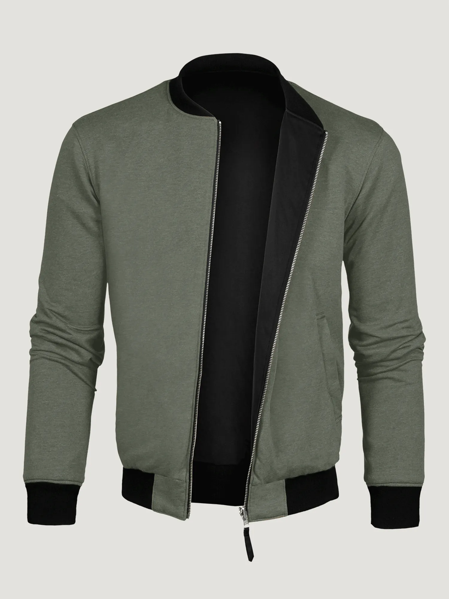 Mercury Green Reversible Bomber Jacket