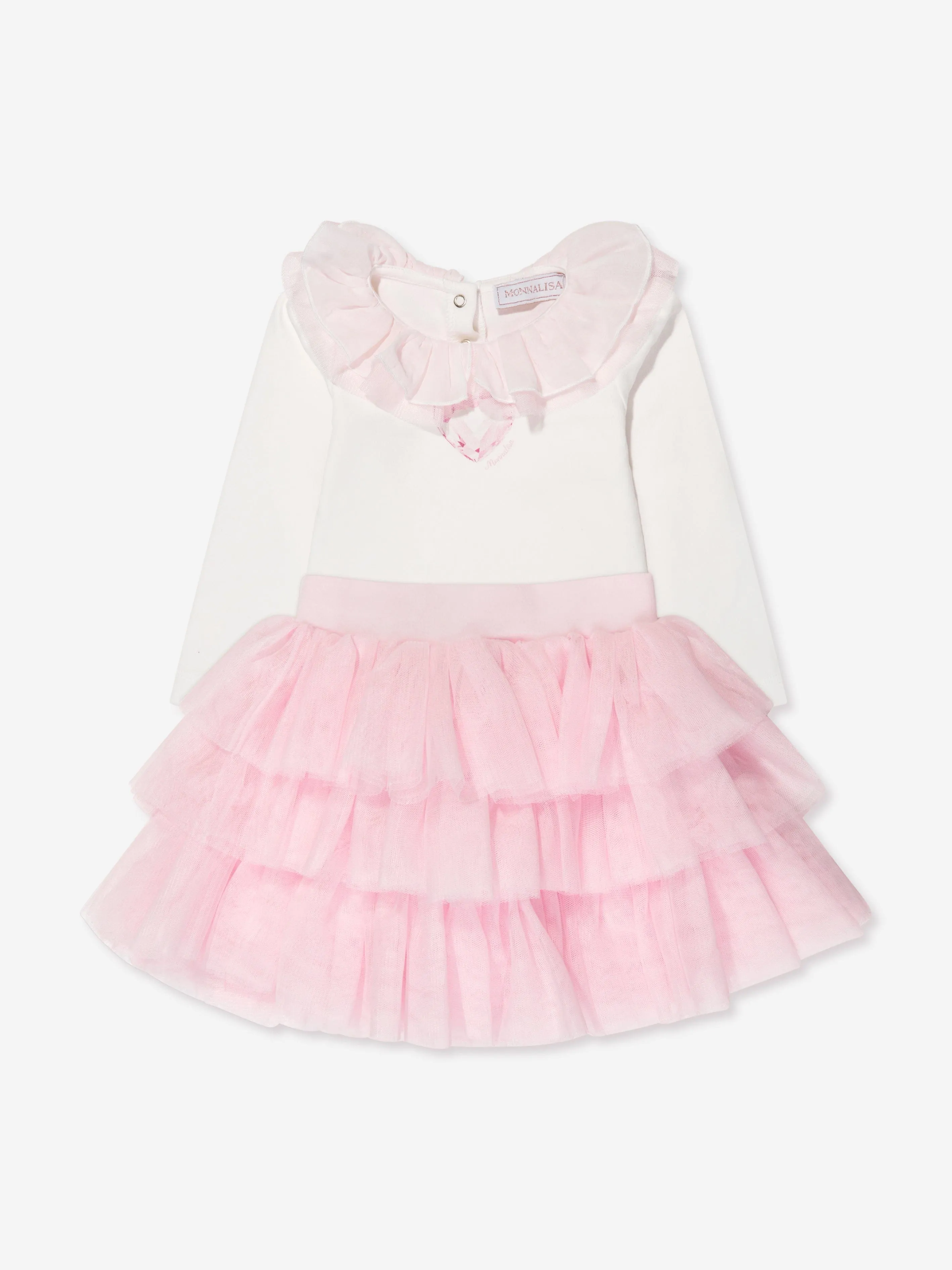 Monnalisa Baby Girls Bodysuit And Tutu Set in Cream