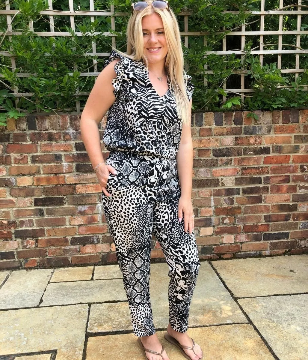 Monochrome Animal Print Trousers 12