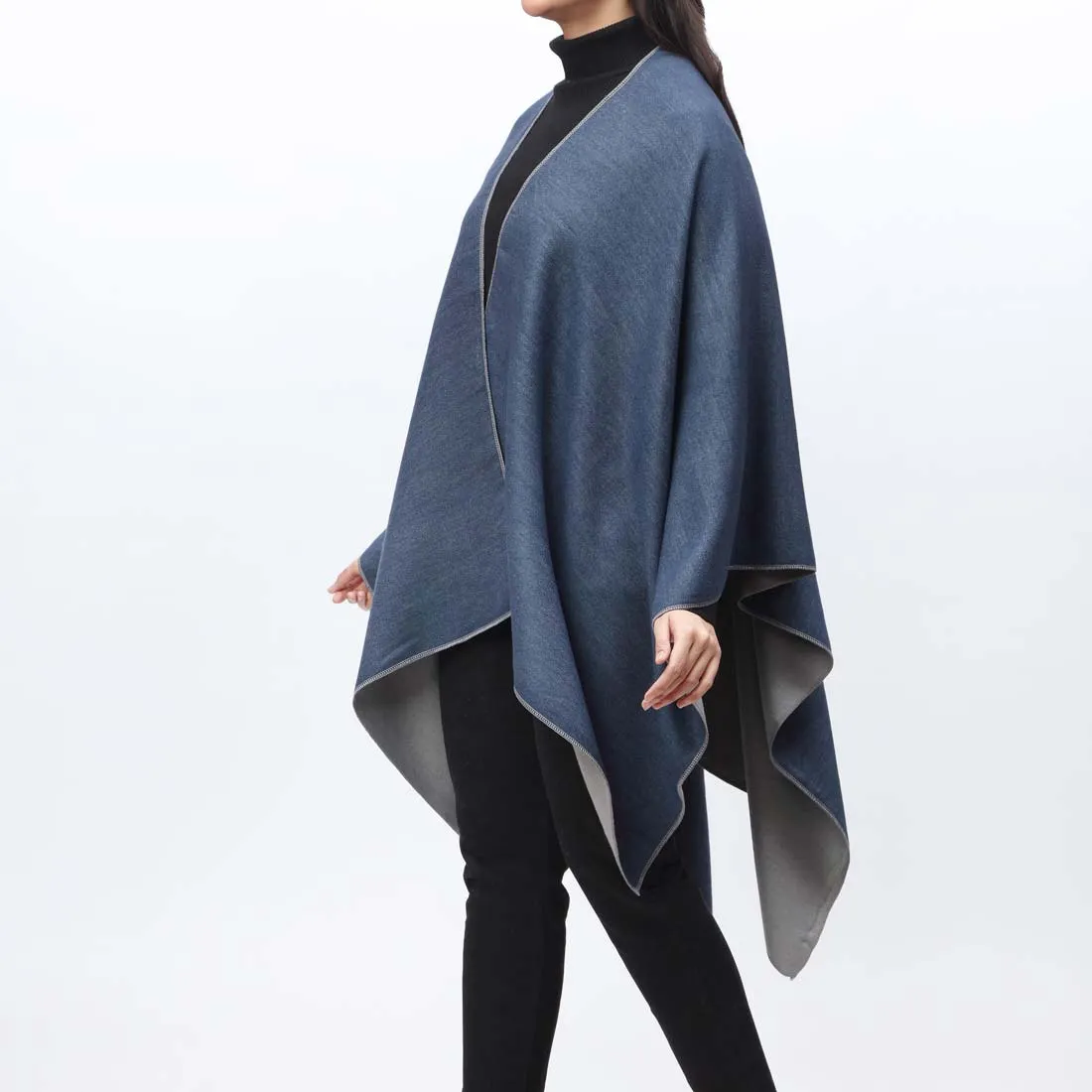 Navy Cape Shawl PW9807