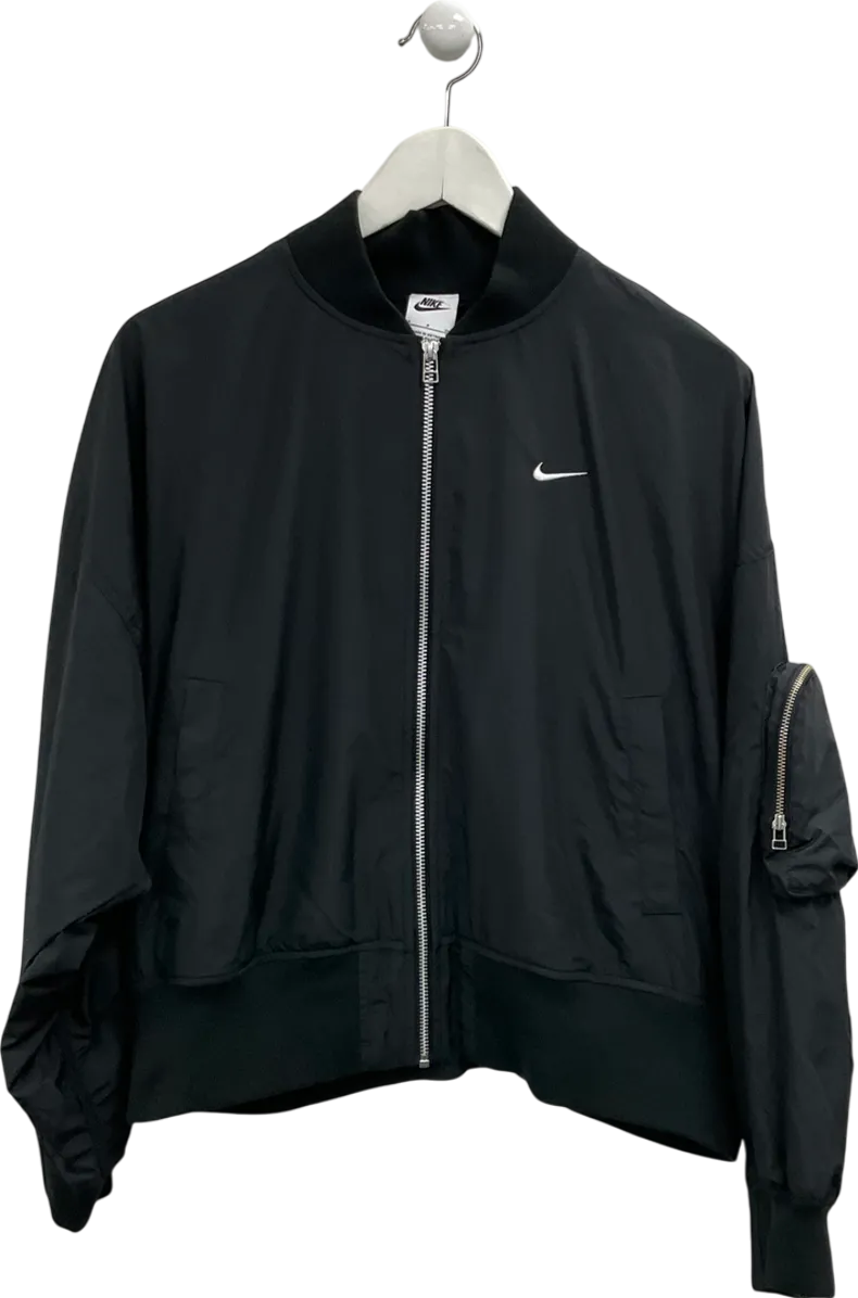 Nike Black Essentials Oversized Bomber Jacket UK S