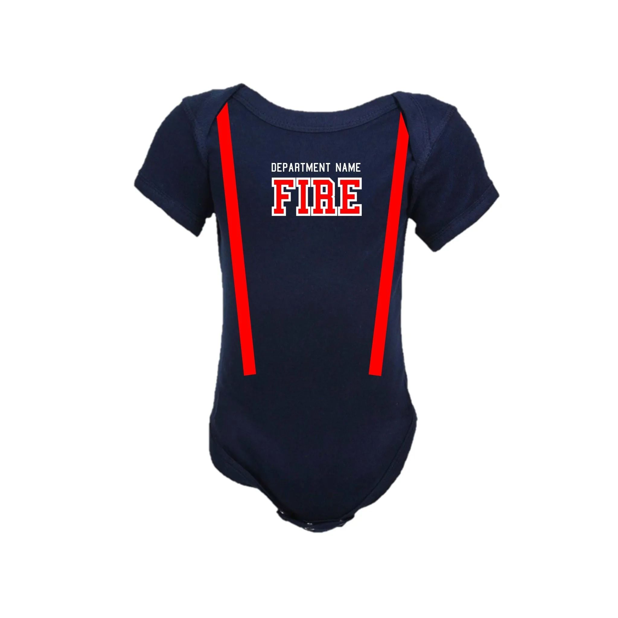 ORIGINAL Firefighter Personalized BLACK 2PC Baby Outfit