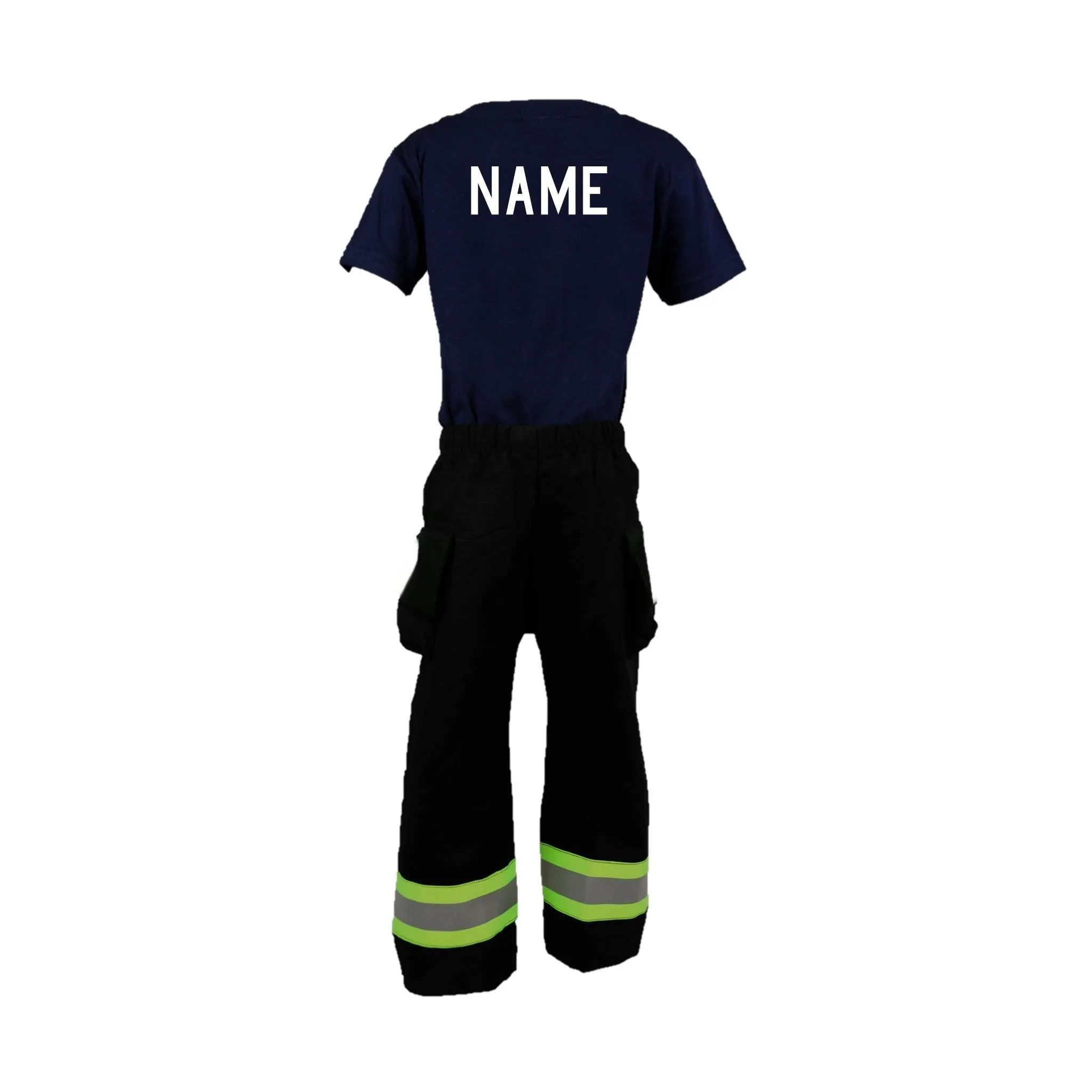 ORIGINAL Firefighter Personalized BLACK 2PC Toddler Outfit