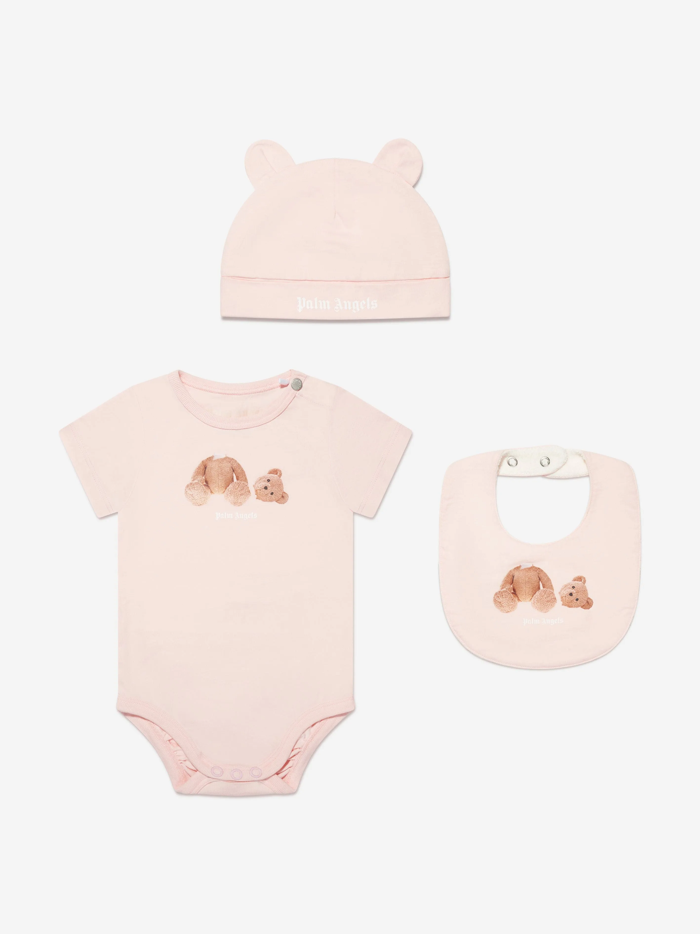 Palm Angels Baby Girls Bodysuit Gift Set in Pink