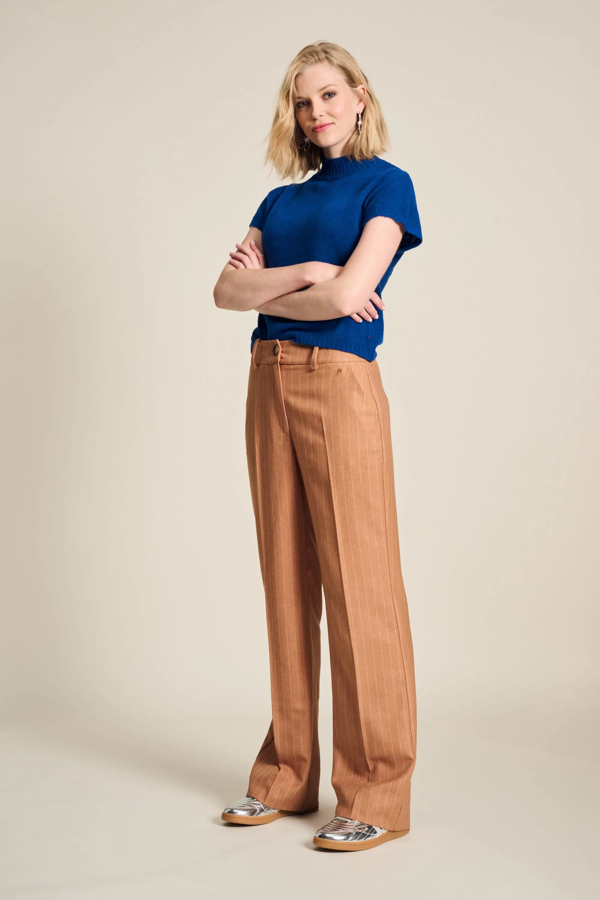 PANTS - Striped Sugar Brown