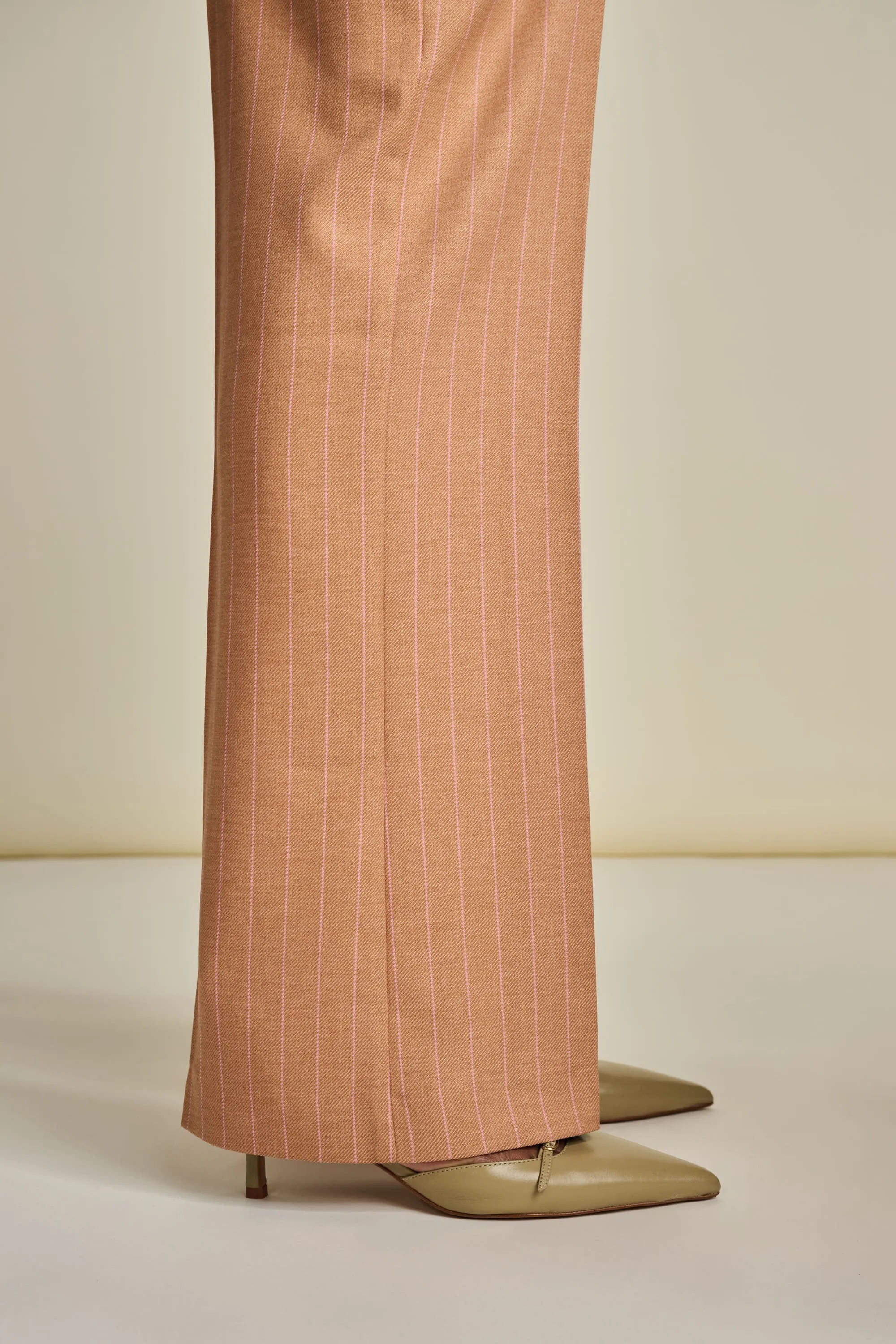 PANTS - Striped Sugar Brown