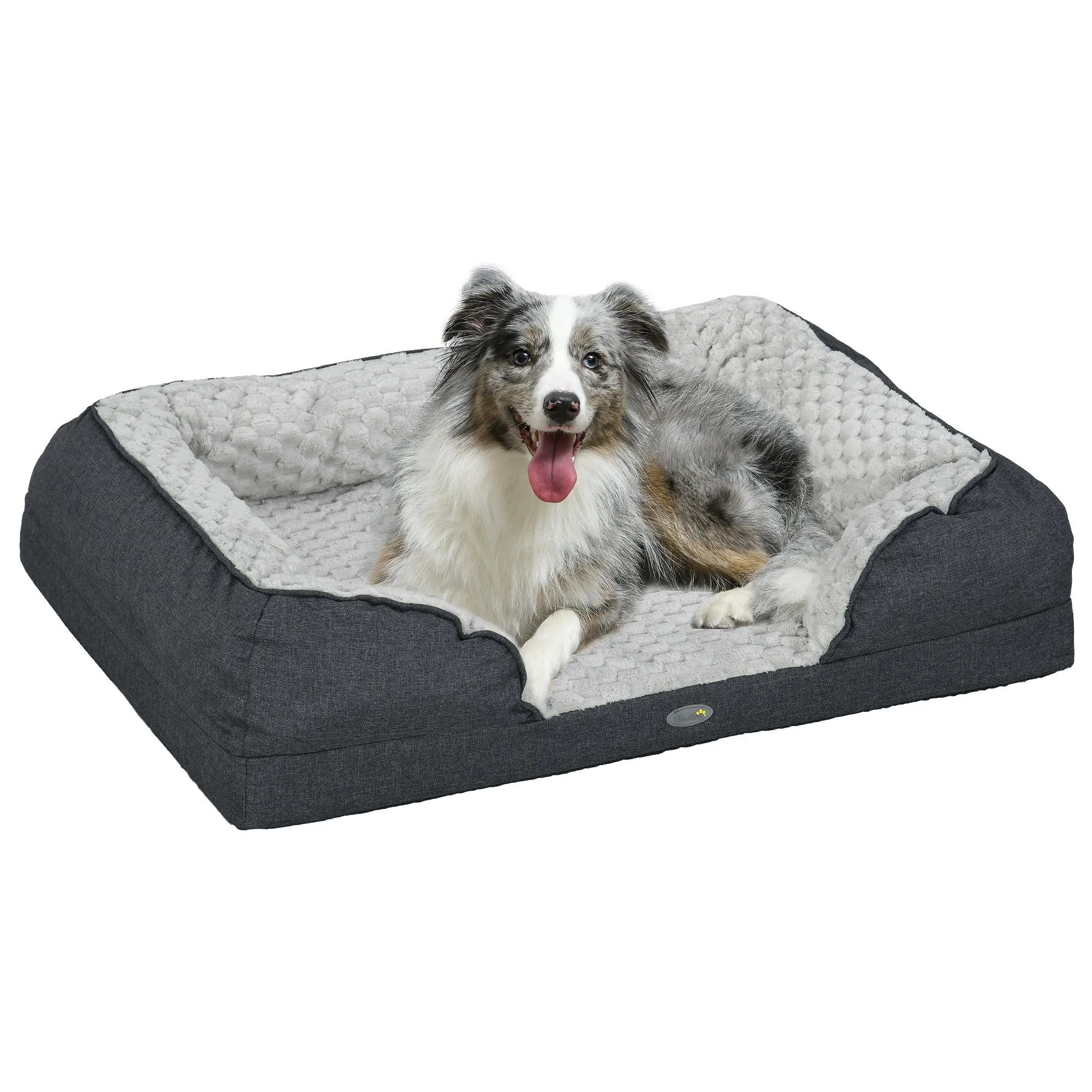 PawHut Dog Bed Calming Pet Bed Dog Mattress for Medium Dogs - Charcoal Grey