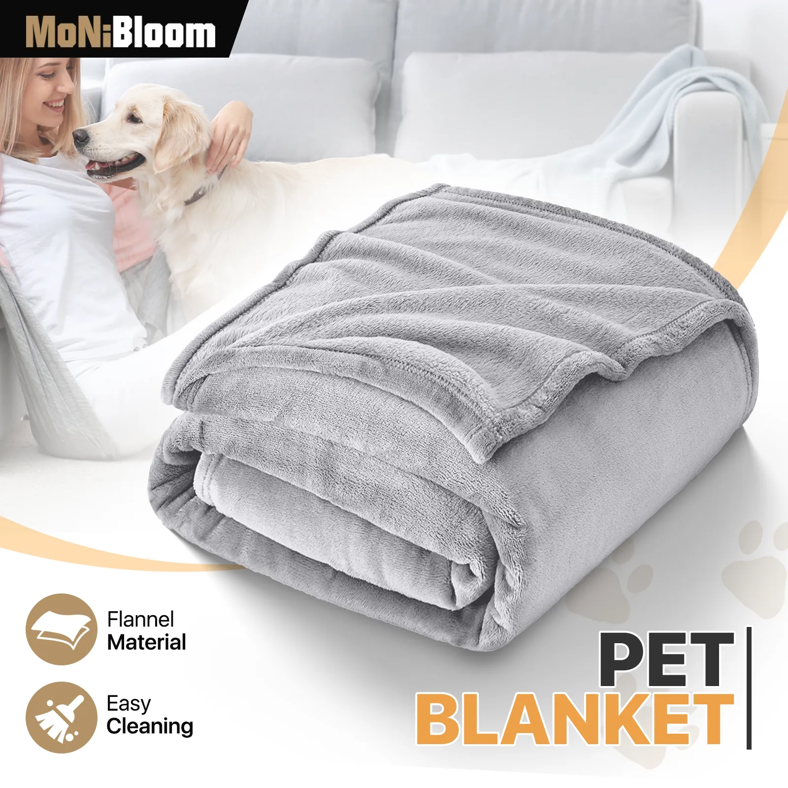 Pet Blanket - 60.5'' * 49.5'' - Light Gray