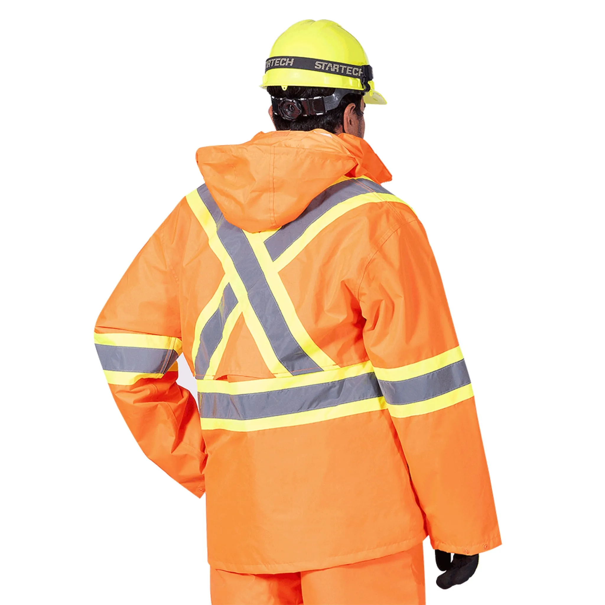 Pioneer Men's Hi Vis Winter Parka - 300D Oxford Polyester, 3-in-1, CSA Certified, Waterproof, Reflective Tape, Tear-Resistant | Sizes XS-5XL