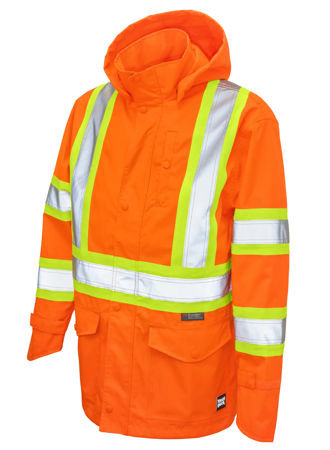 Premium Ripstop Safety Rain Jacket by Tough Duck - Style SJ35