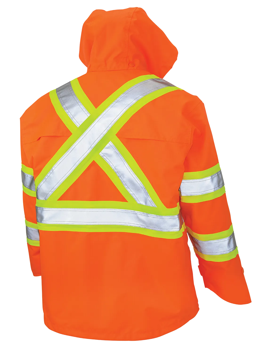 Premium Ripstop Safety Rain Jacket by Tough Duck - Style SJ35