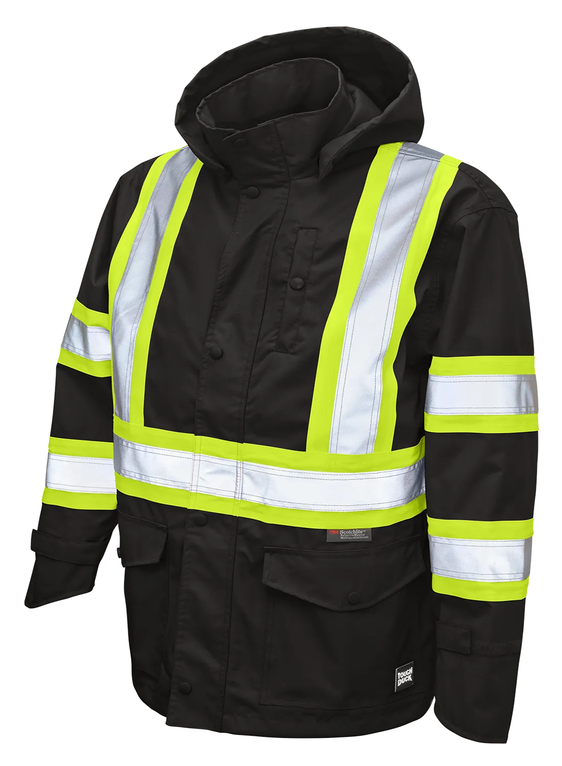 Premium Ripstop Safety Rain Jacket by Tough Duck - Style SJ35