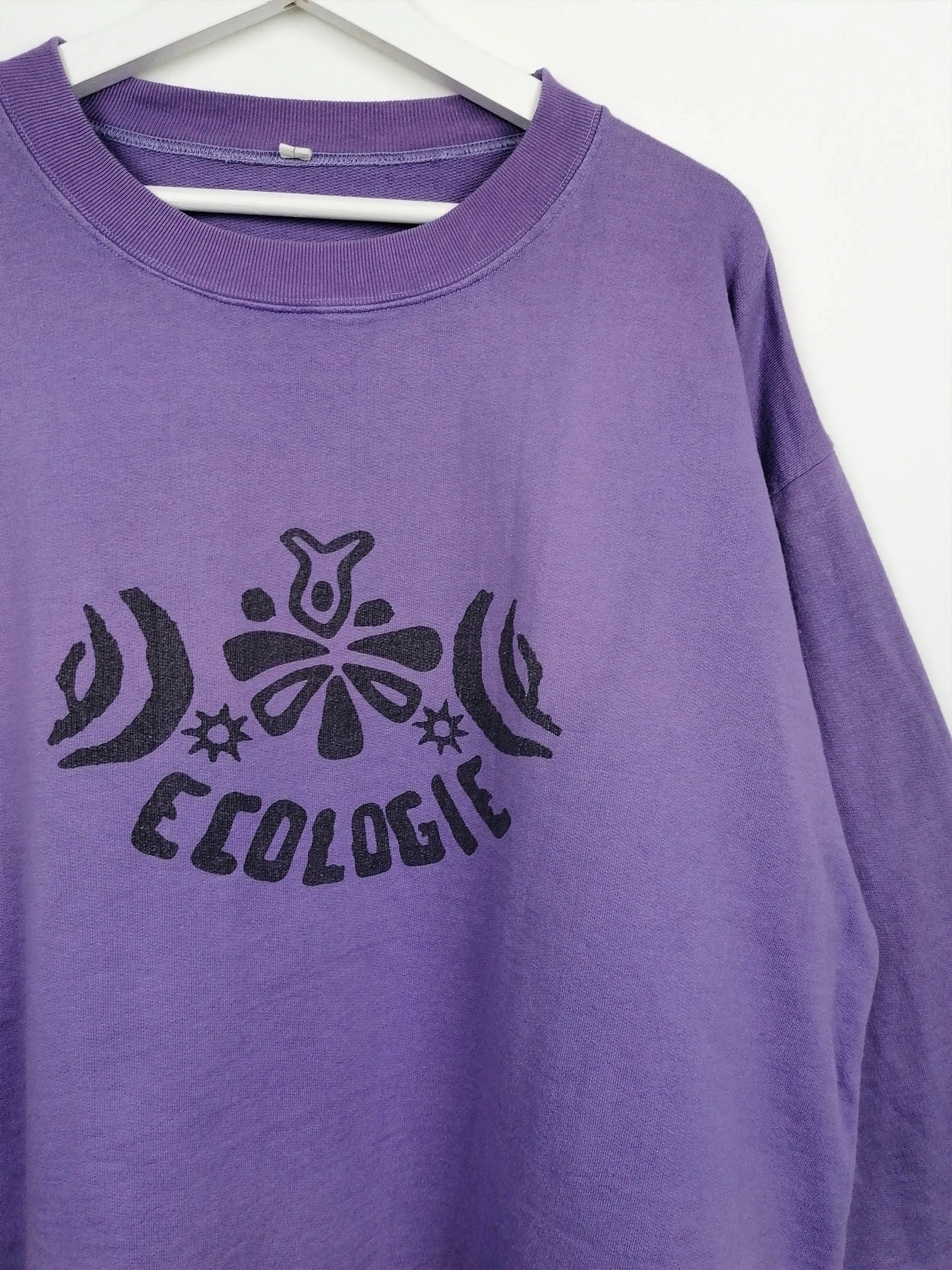 "Ecologie" Faded 80's Sweatshirt - size L