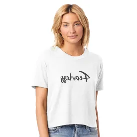 "Fearless" Mirror Motivation Women's Cropped Crewneck T-Shirt