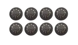 Raised Floral Design Buttons Shank Button