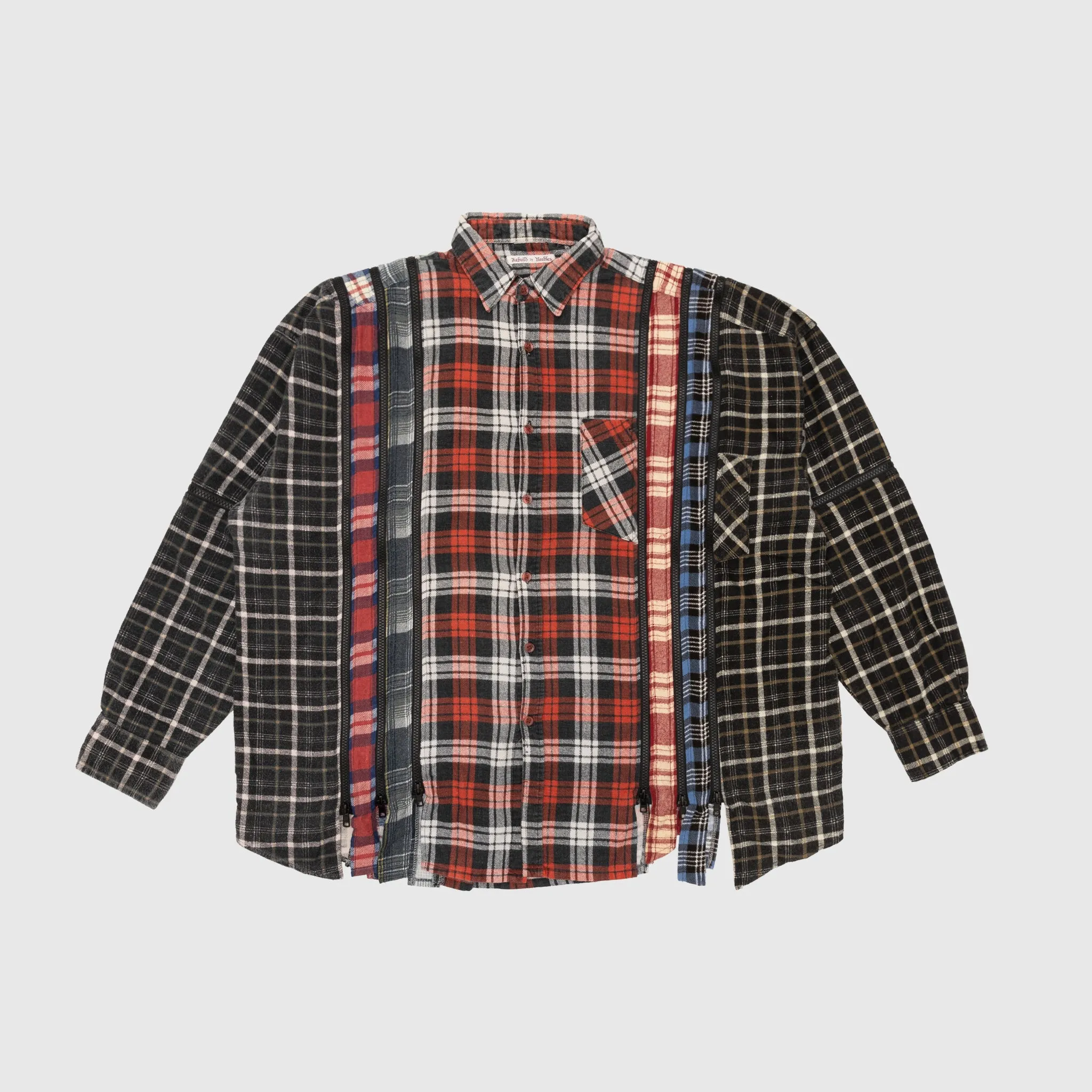 REBUILD BY NEEDLES 7 CUTS ZIPPED WIDE SHIRT