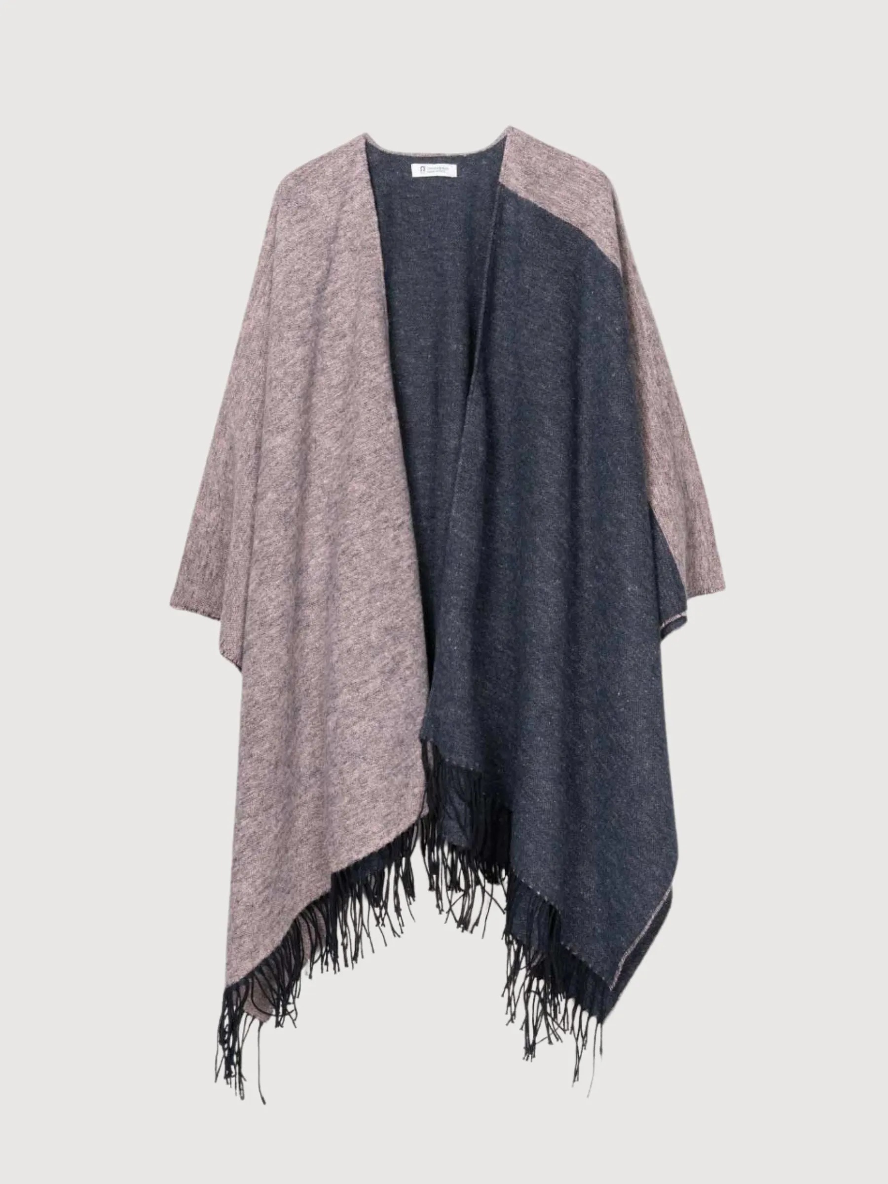 Recycled Cotton Cape Tuco Pale Rose-Blue Woman | Rifò