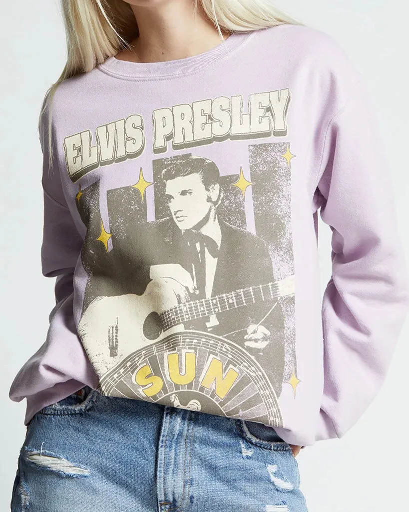 Recycled Karma Sun Records X Elvis Presley Fitted Sweatshirt | Lilac