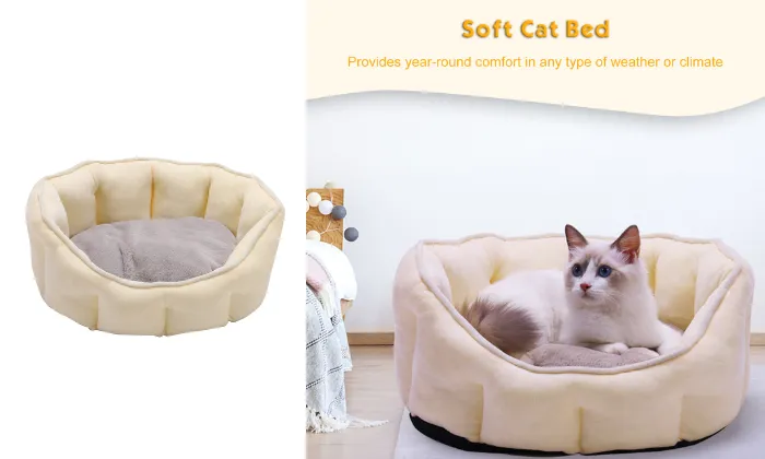 Round Cat Bed 18in