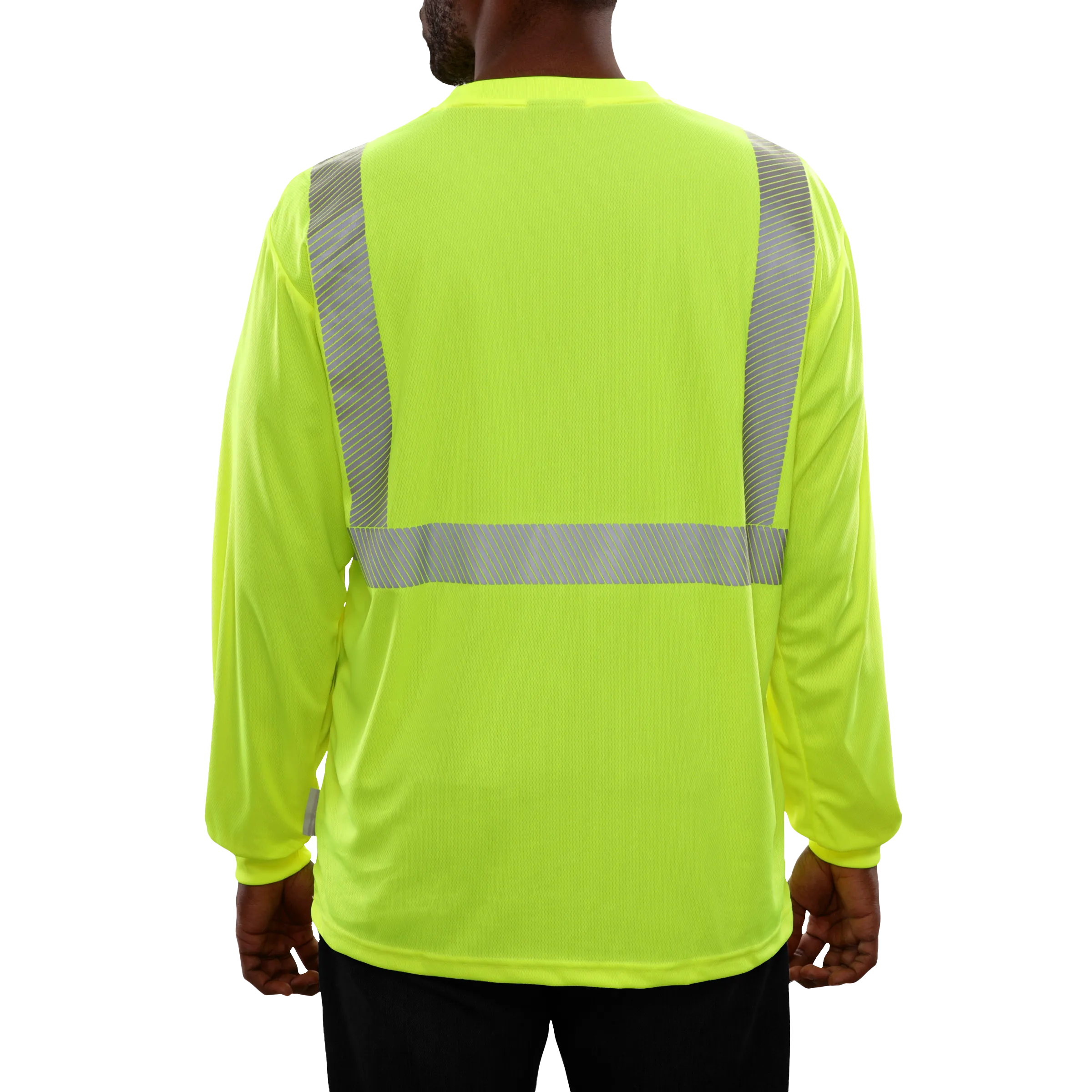 Safety Shirt Hi Vis Pocket Shirt LS Lime Birdseye Comfort Trim by 3M