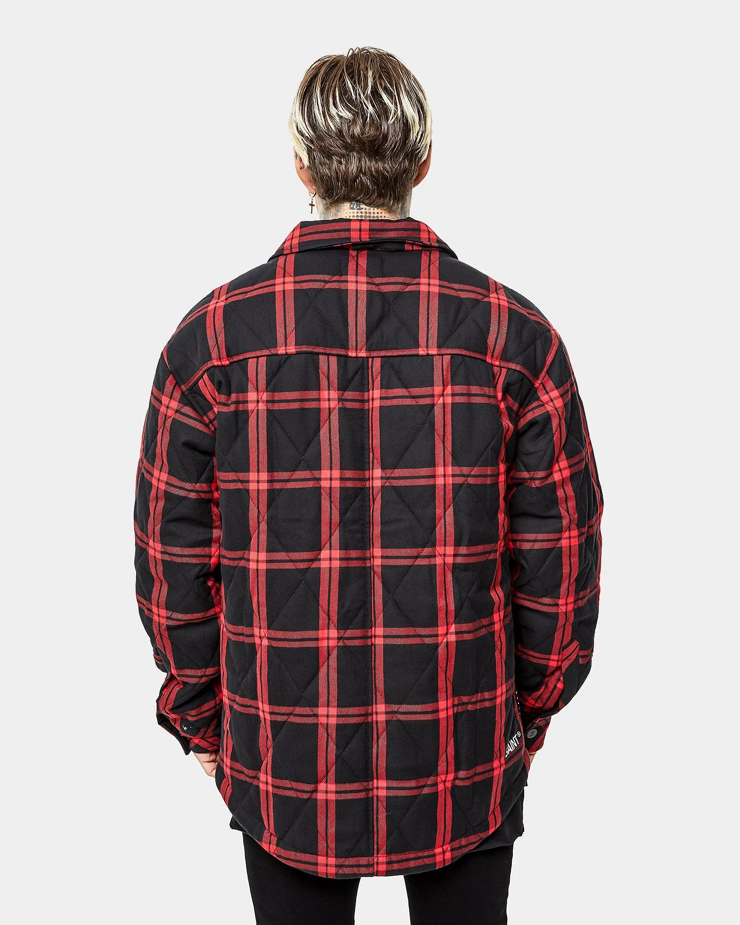 Saint Morta Quilted Flannel Jacket Red/Black