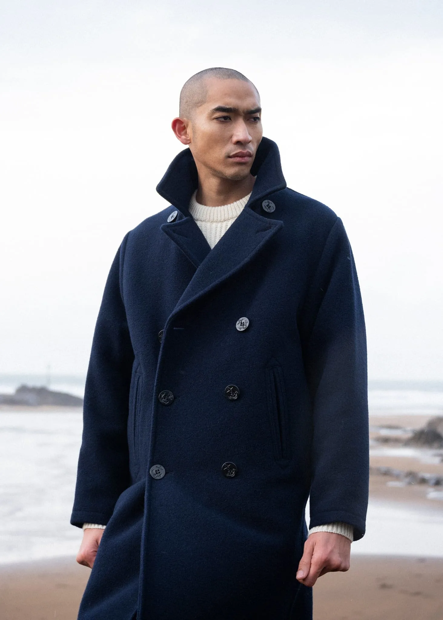 Shackleton Peacoat Navy