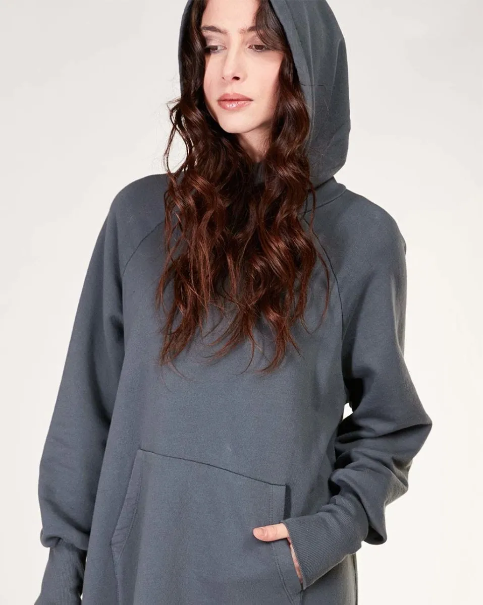 Shawl Collar Hooded Sweater Dress