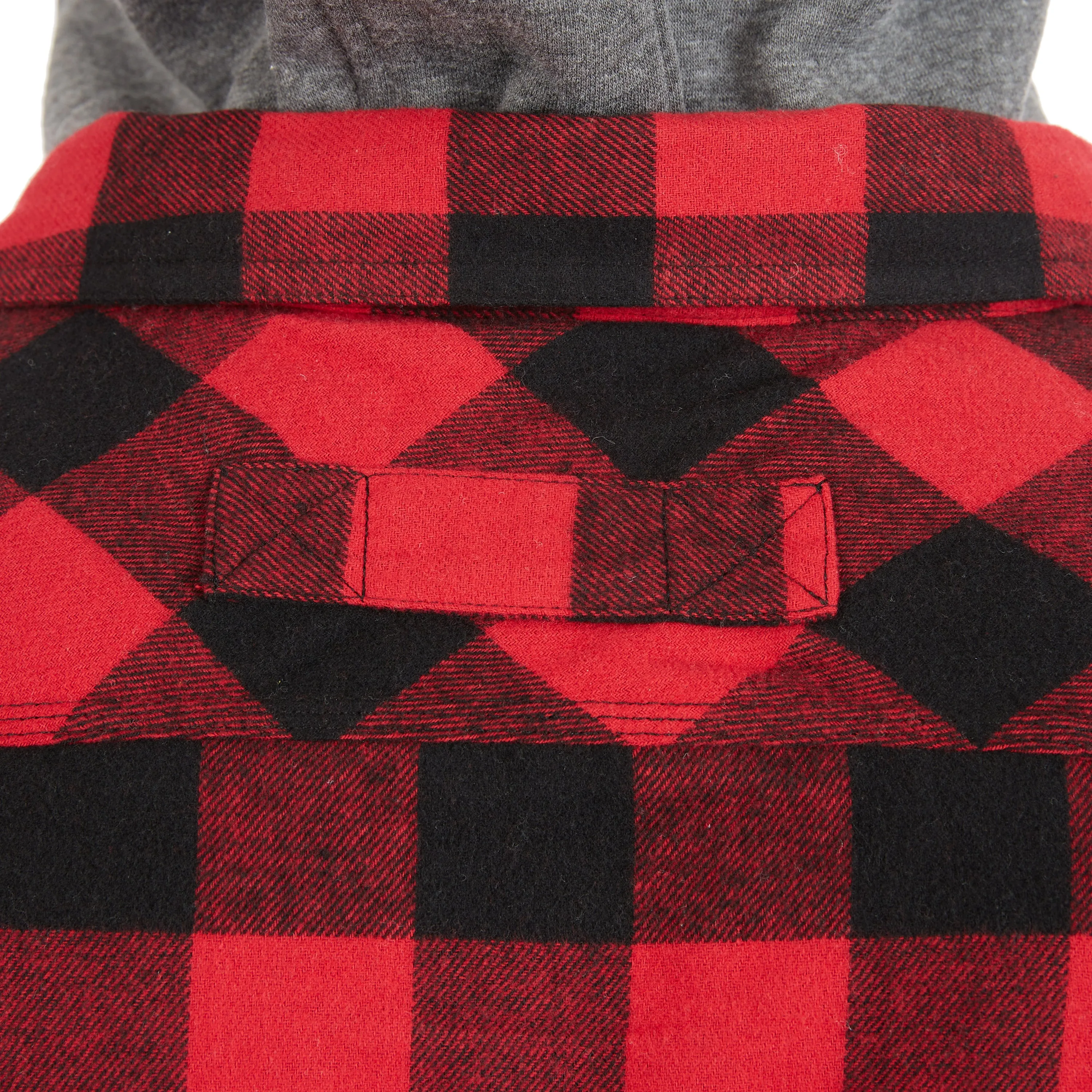 SHERPA-LINED HOODED FLANNEL SHIRT-JACKET