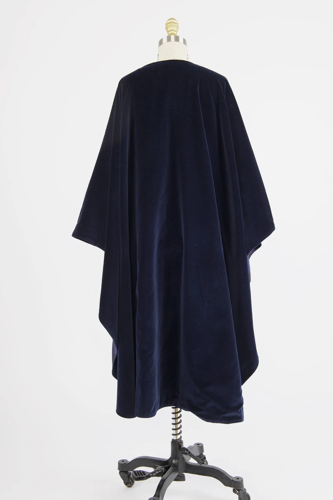 Shirley Cape in Navy Velveteen