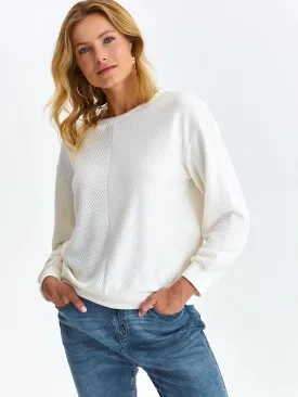 Simple Cut White Sweatshirt