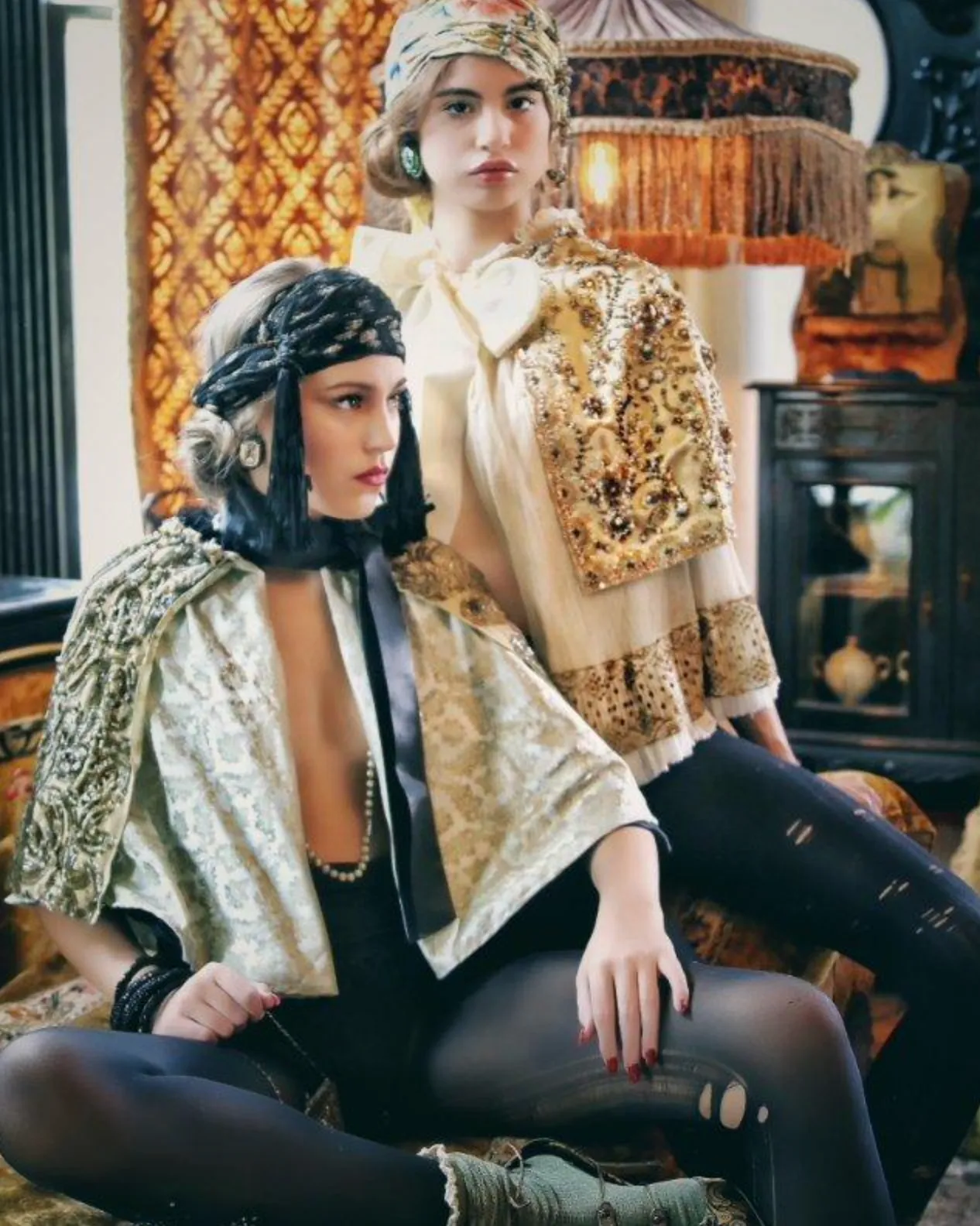 Sold NEW The SHOWGIRL Cape Encrusted with pearls and stones! By Boudoir Queen