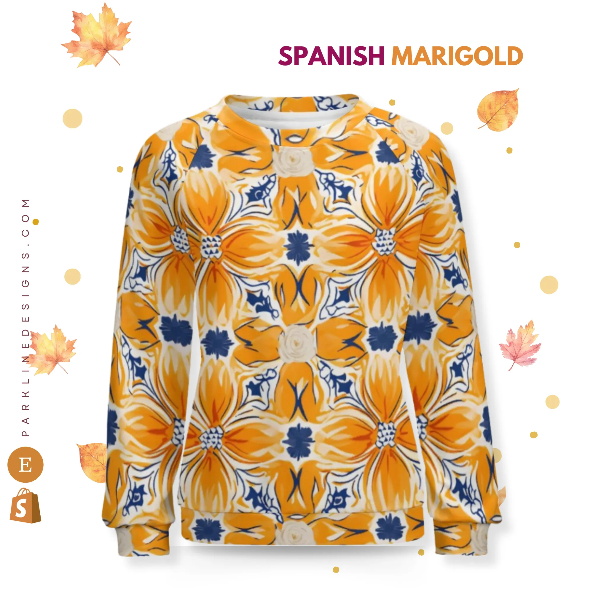 Spanish Sun | Women's Raglan Crewneck Sweatshirt | Cozy Autumn & Winter Crewneck