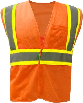 Standard Class 2 Two Tone Mesh Zipper Safety Vest