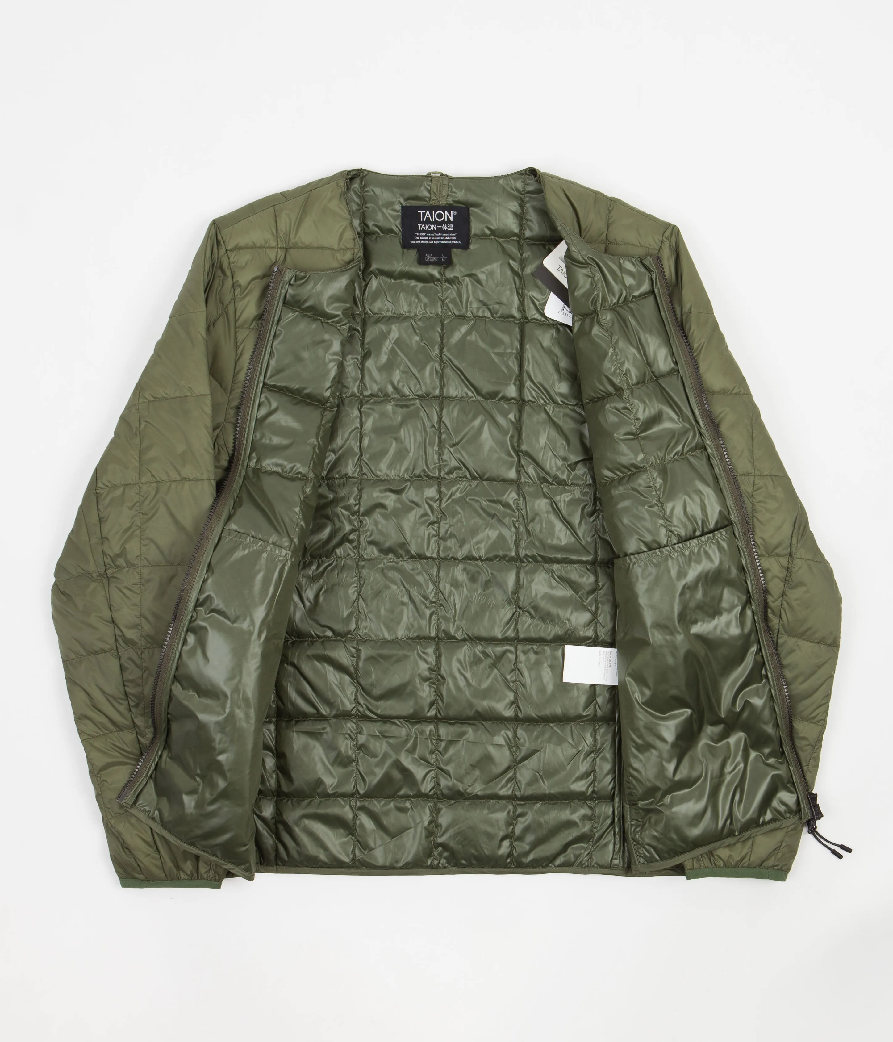 Taion Crewneck Down Jacket - Olive