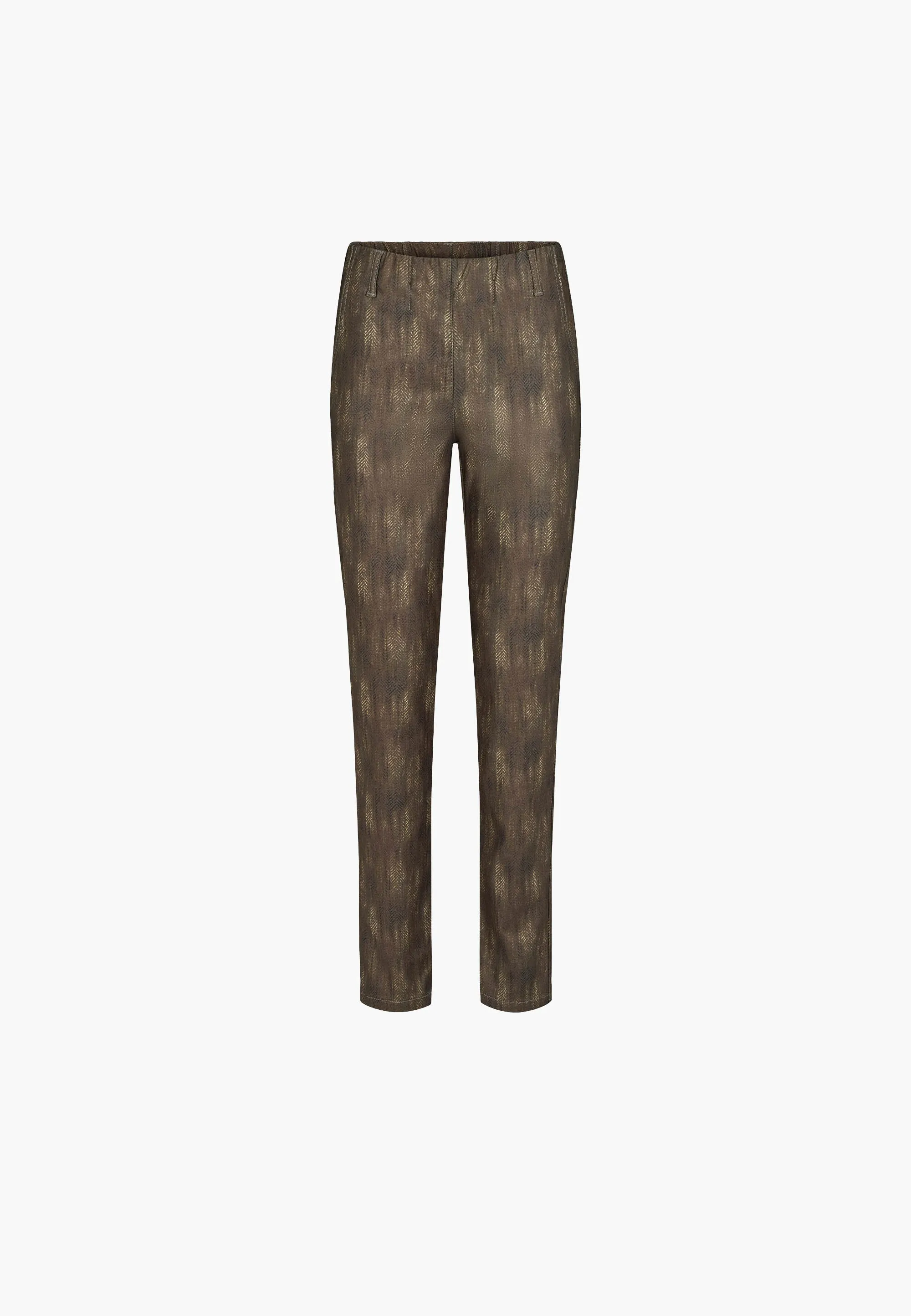 Taylor Regular - Short Length - Brown Print Brushed