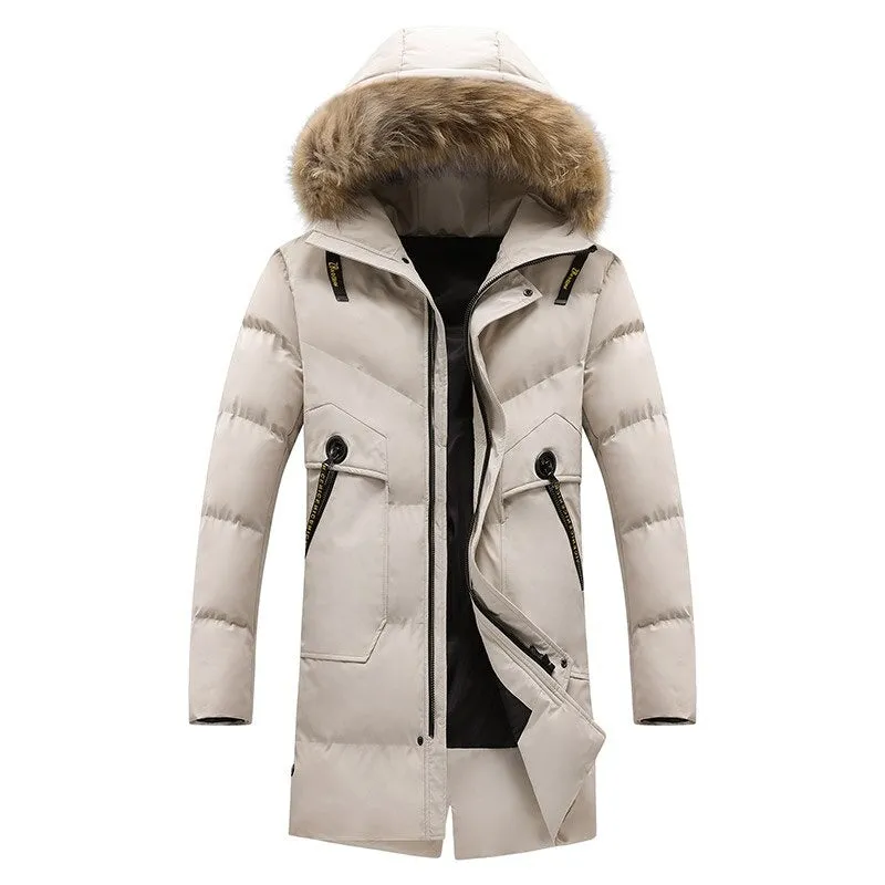 Thick Warm Windproof Fur Hooded Long Parkas