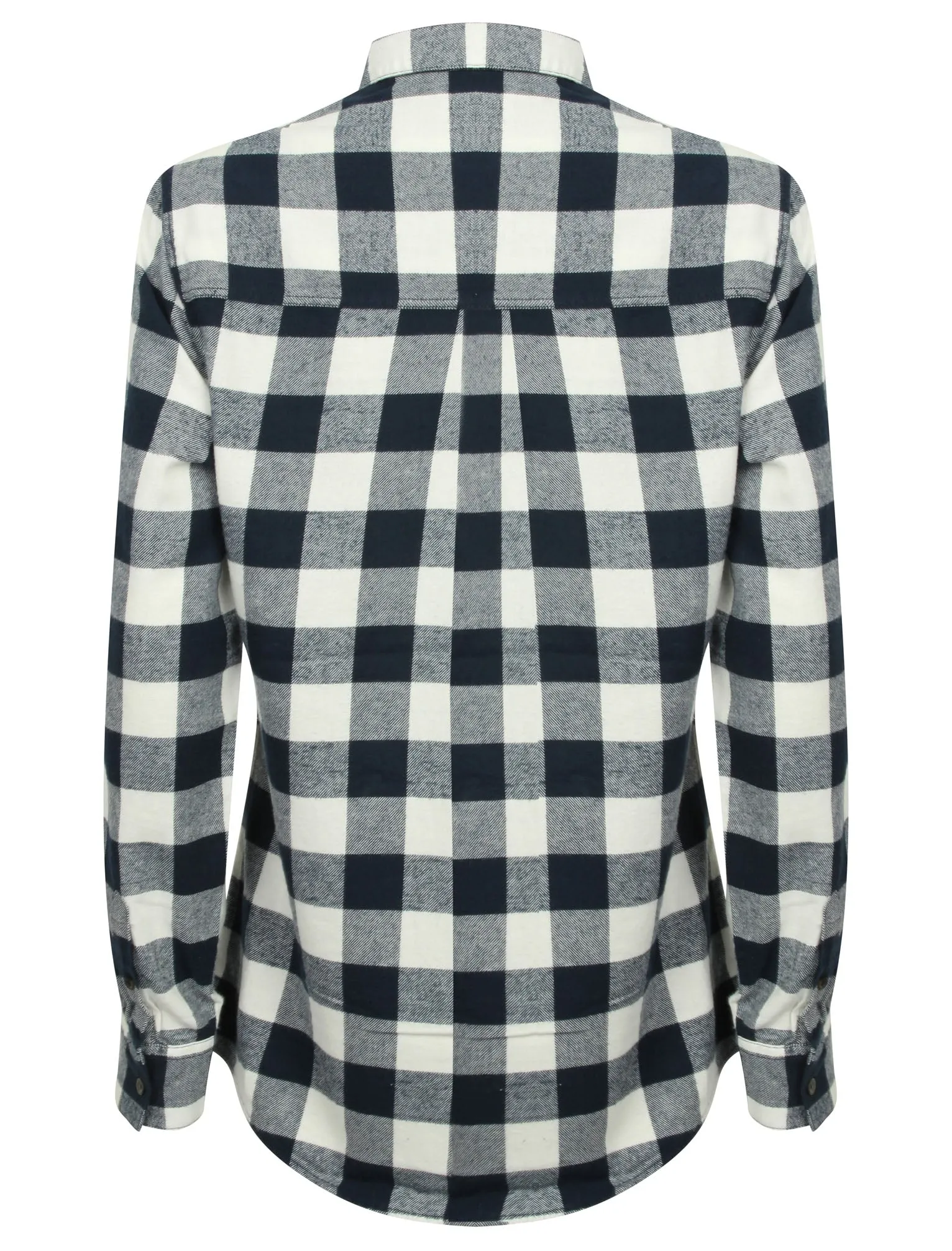 TL Rhoda Checked Flannel Shirt in Navy / White - Tokyo Laundry