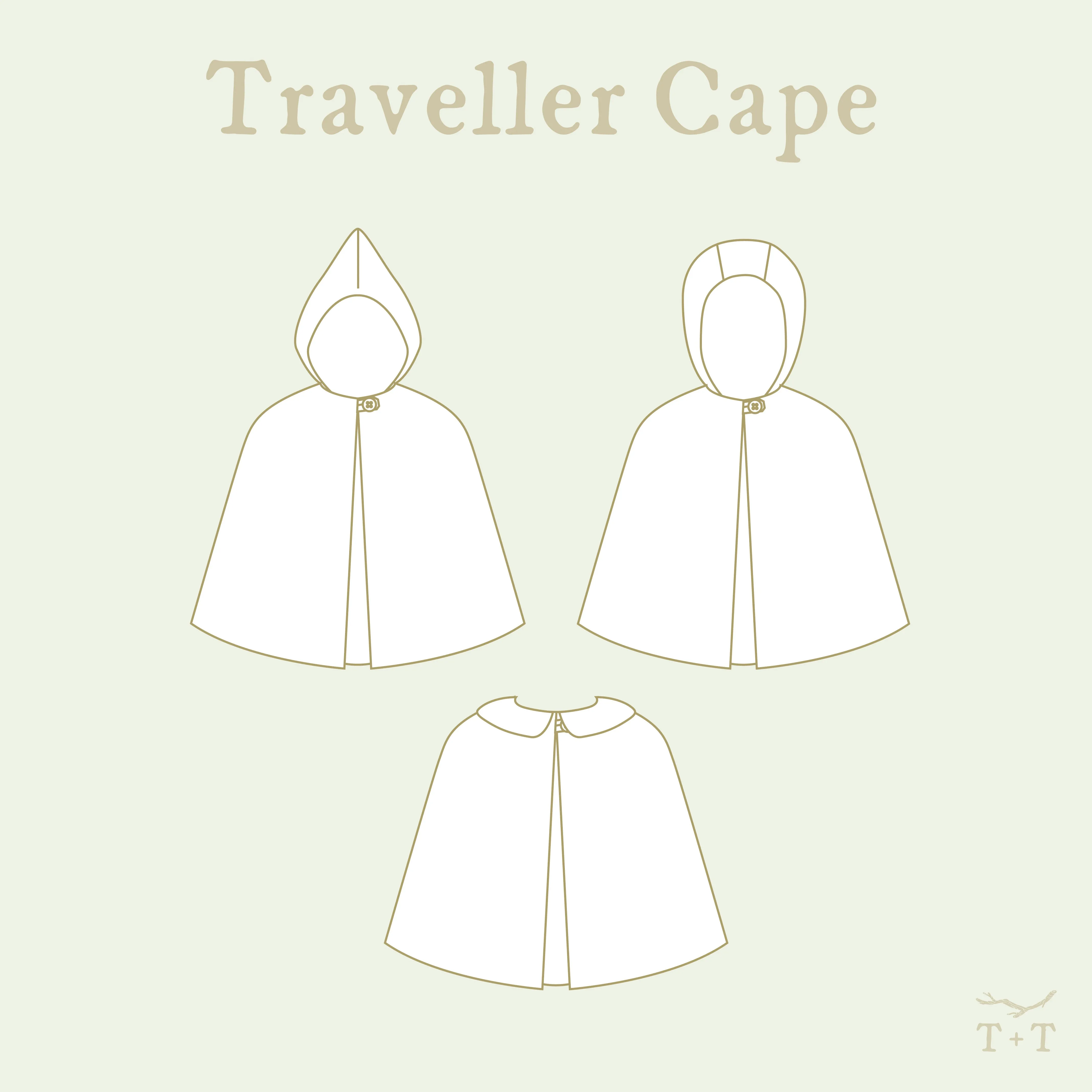 Traveller Cape Sewing Pattern - Child ~ reversible