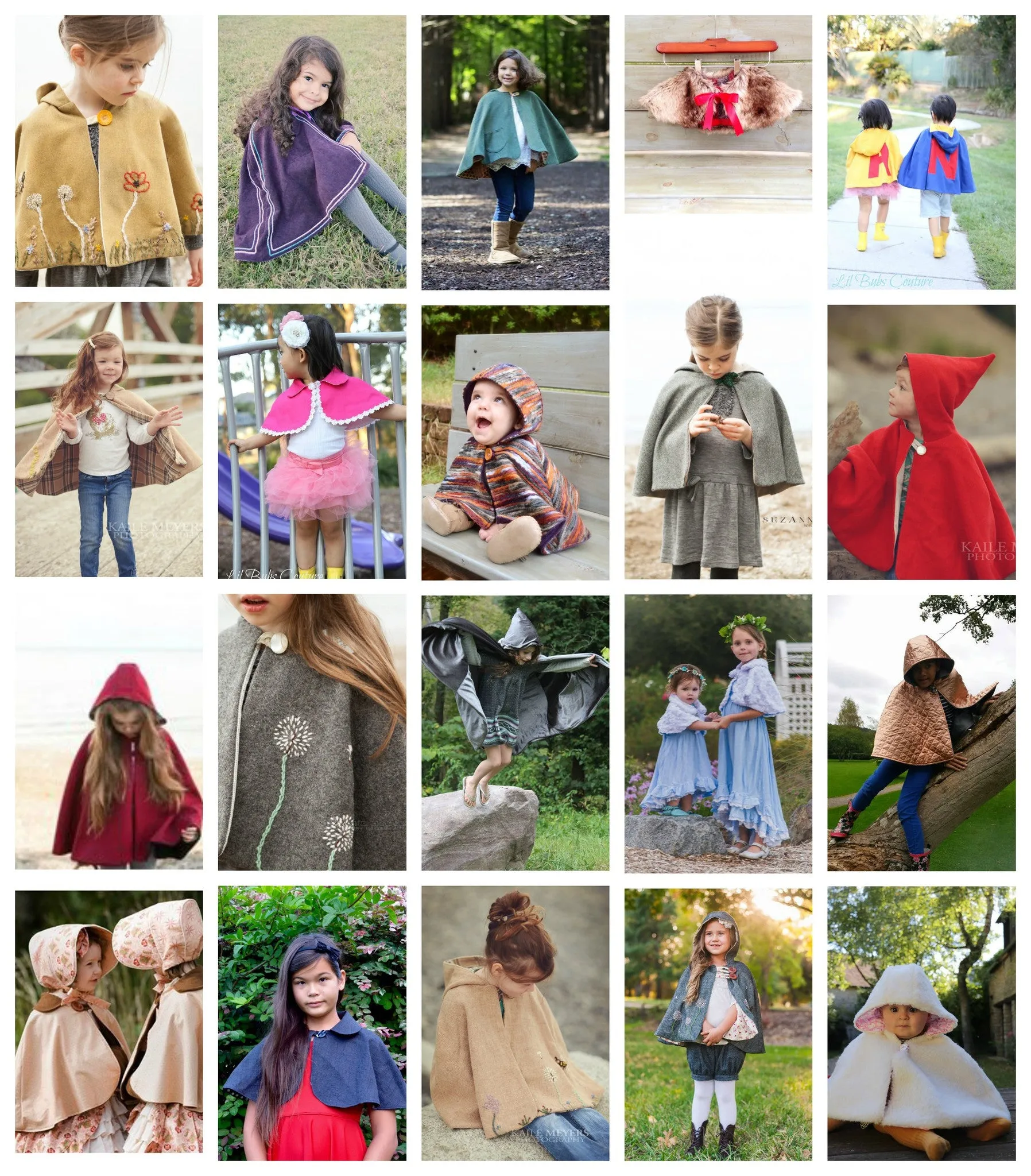 Traveller Cape Sewing Pattern - Child ~ reversible