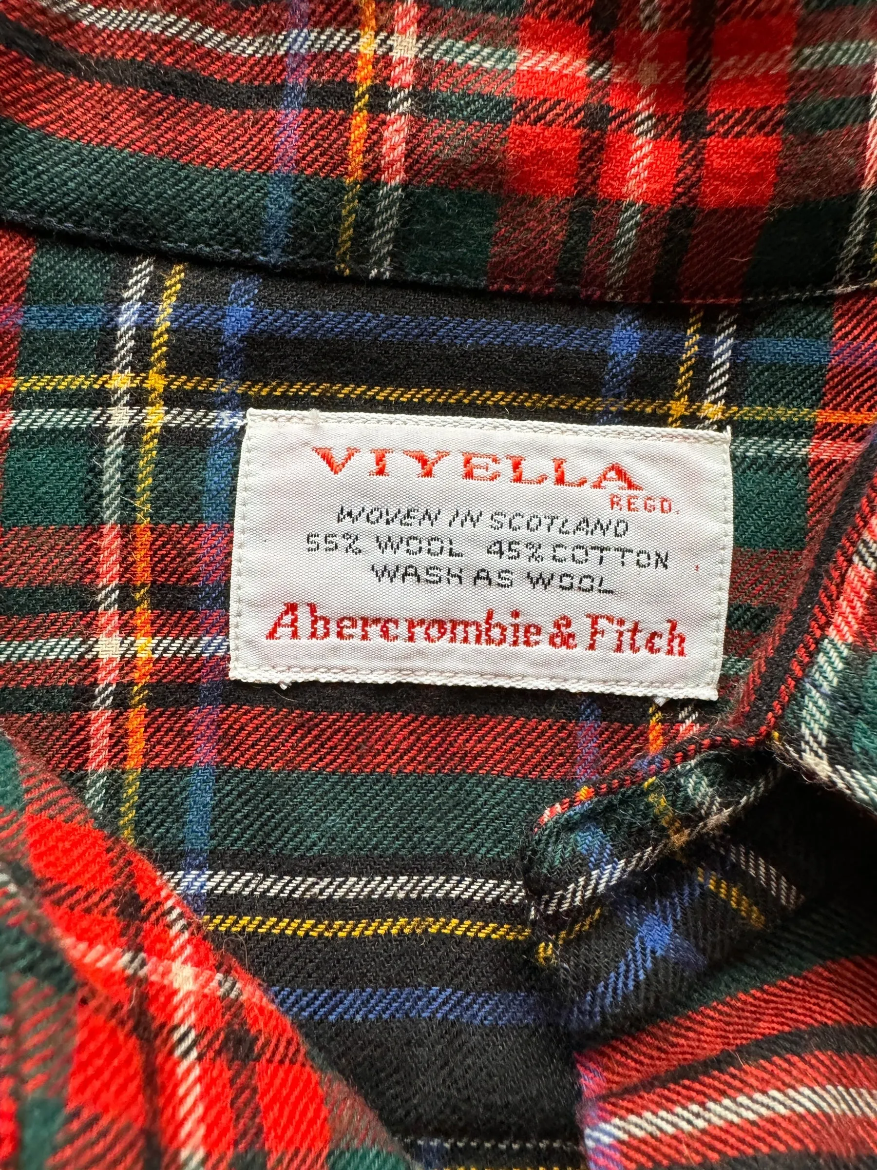 Vintage Abercrombie & Fitch Viyella Plaid Flannel SZ M