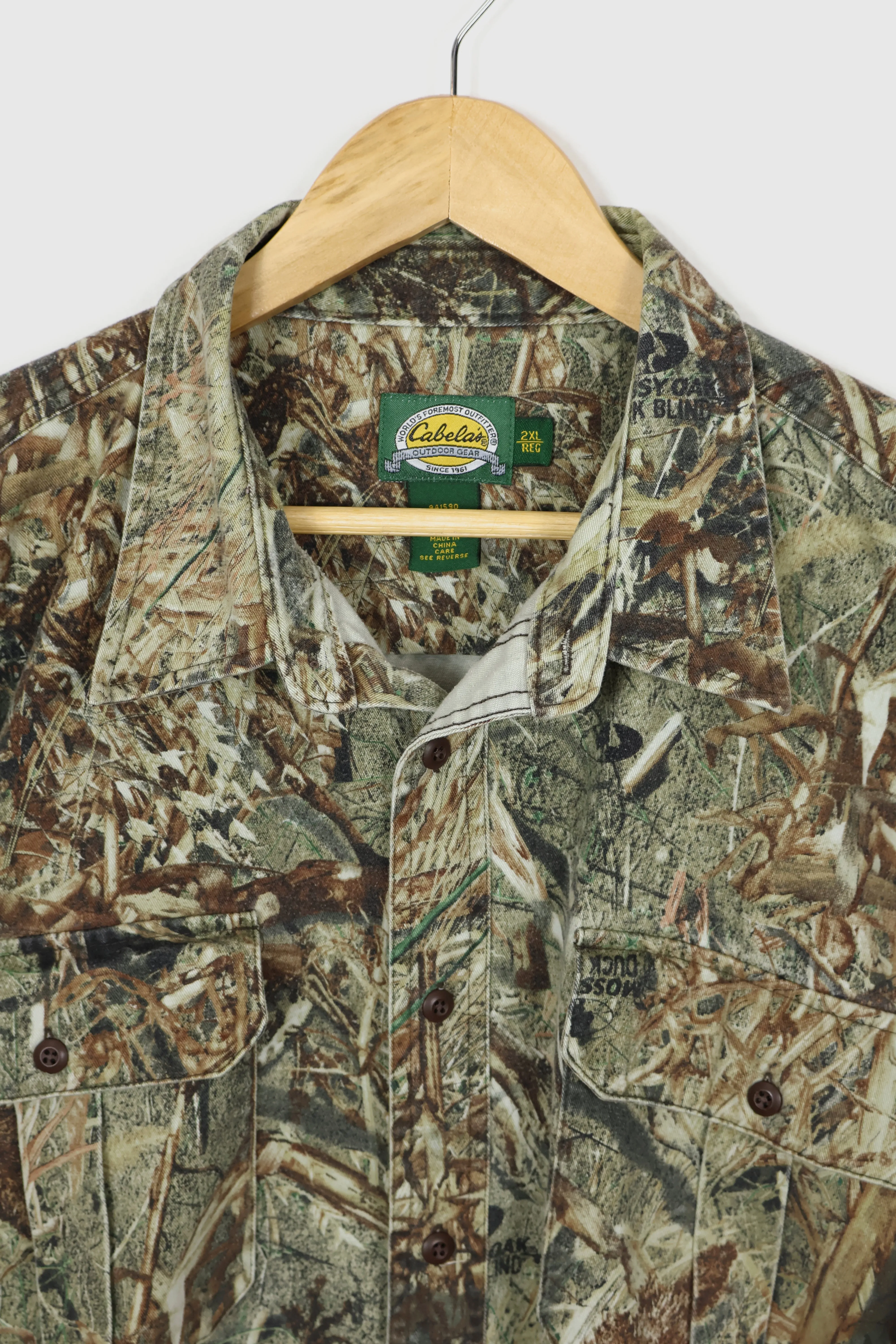 Vintage Duck Blind Camo Button-Down Shirt