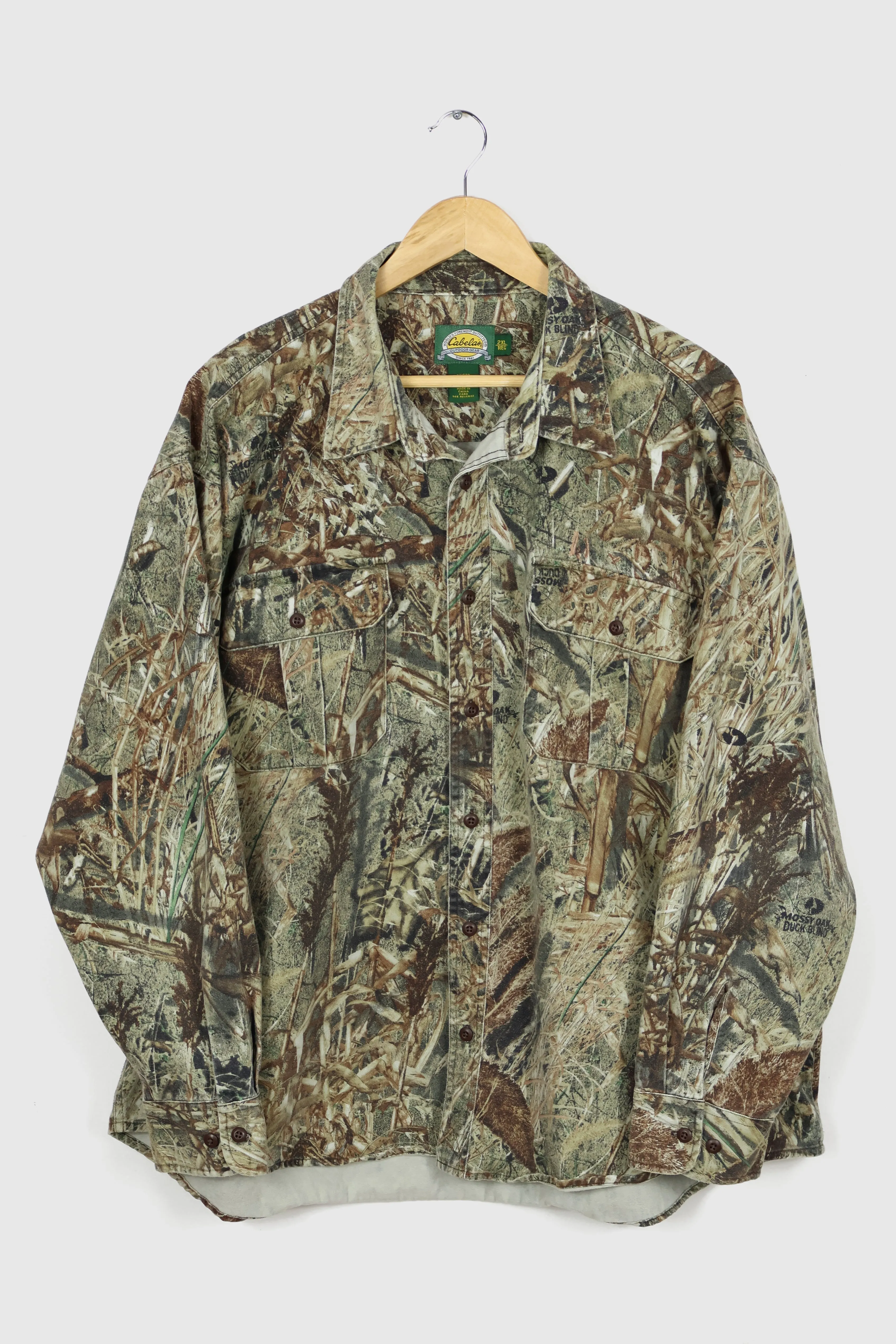 Vintage Duck Blind Camo Button-Down Shirt