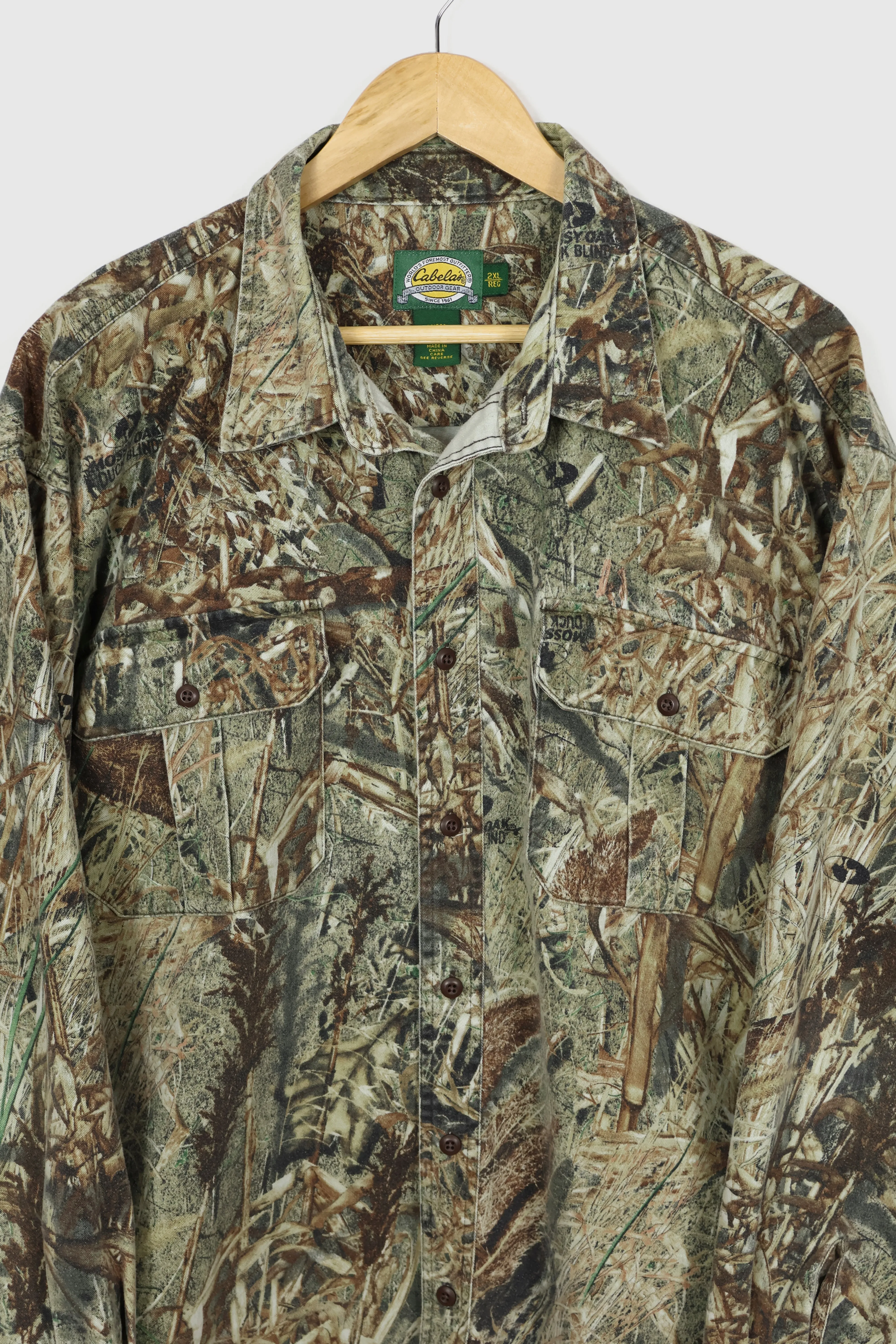 Vintage Duck Blind Camo Button-Down Shirt