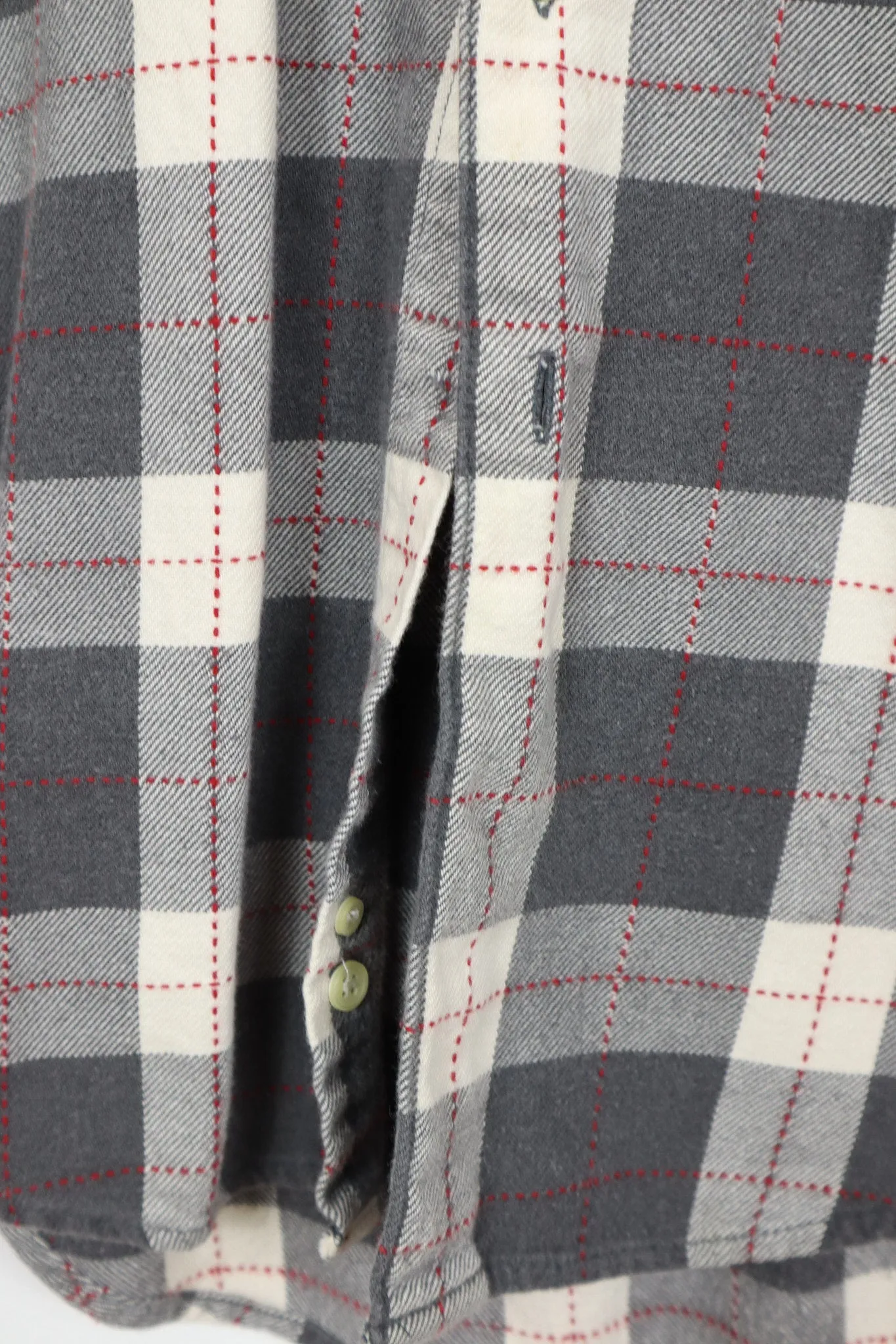 Vintage Grey Flannel Button-Down Shirt